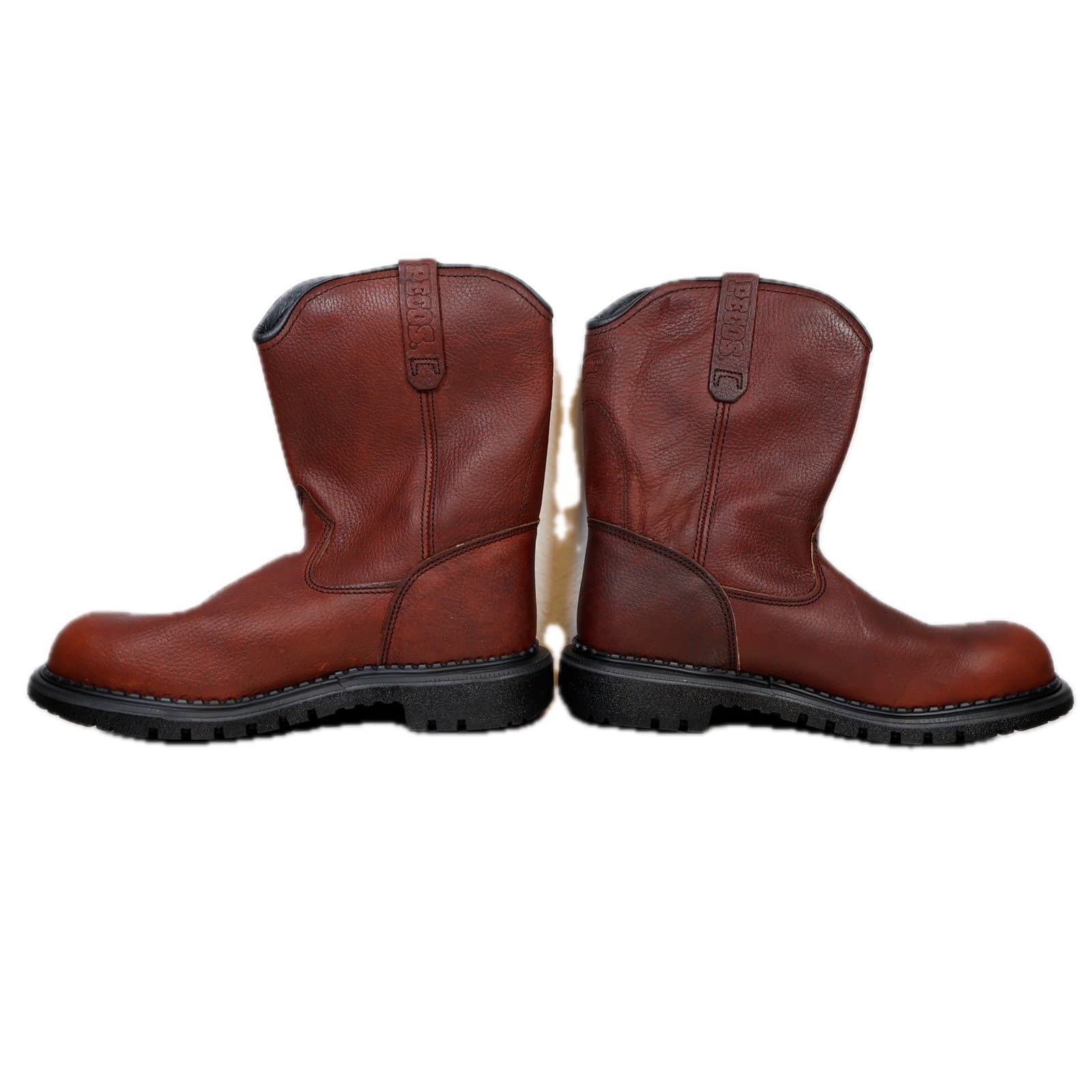 Red Wing Pecos DynaForce Work Boots Mens 9 D Brown Leather Pull On 1149 USA EH - Thumbnail 9