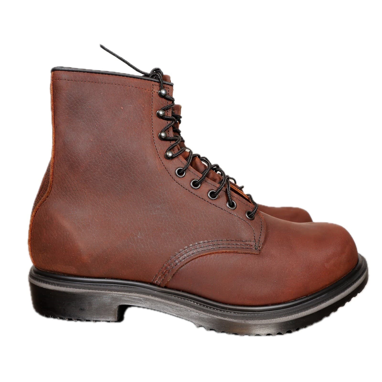 Red Wing 1210 Work Boots Mens 12 E3 Brown Leather 8 Inch Thinsulate Made in USA - Thumbnail 4