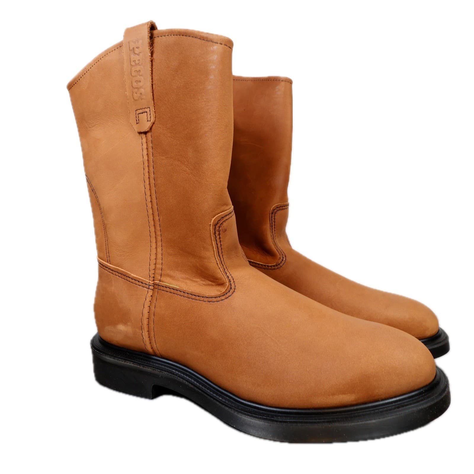Red Wing Pecos 1105 Work Boots Mens 10.5 D Brown Leather Pull On Made in USA EH - Thumbnail 2