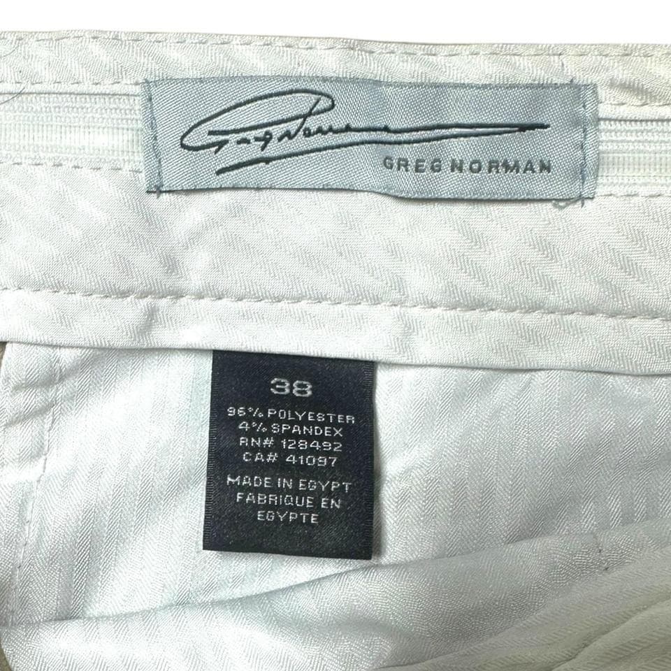 Greg Norman Men's Size 38 Khaki Flat Front Performance Golf Shorts Stretch - Thumbnail 5