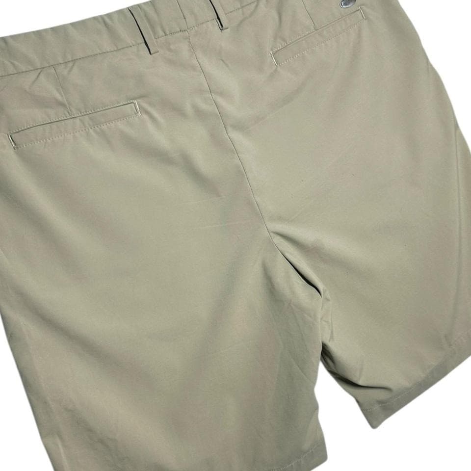 Greg Norman Men's Size 38 Khaki Flat Front Performance Golf Shorts Stretch - Thumbnail 4