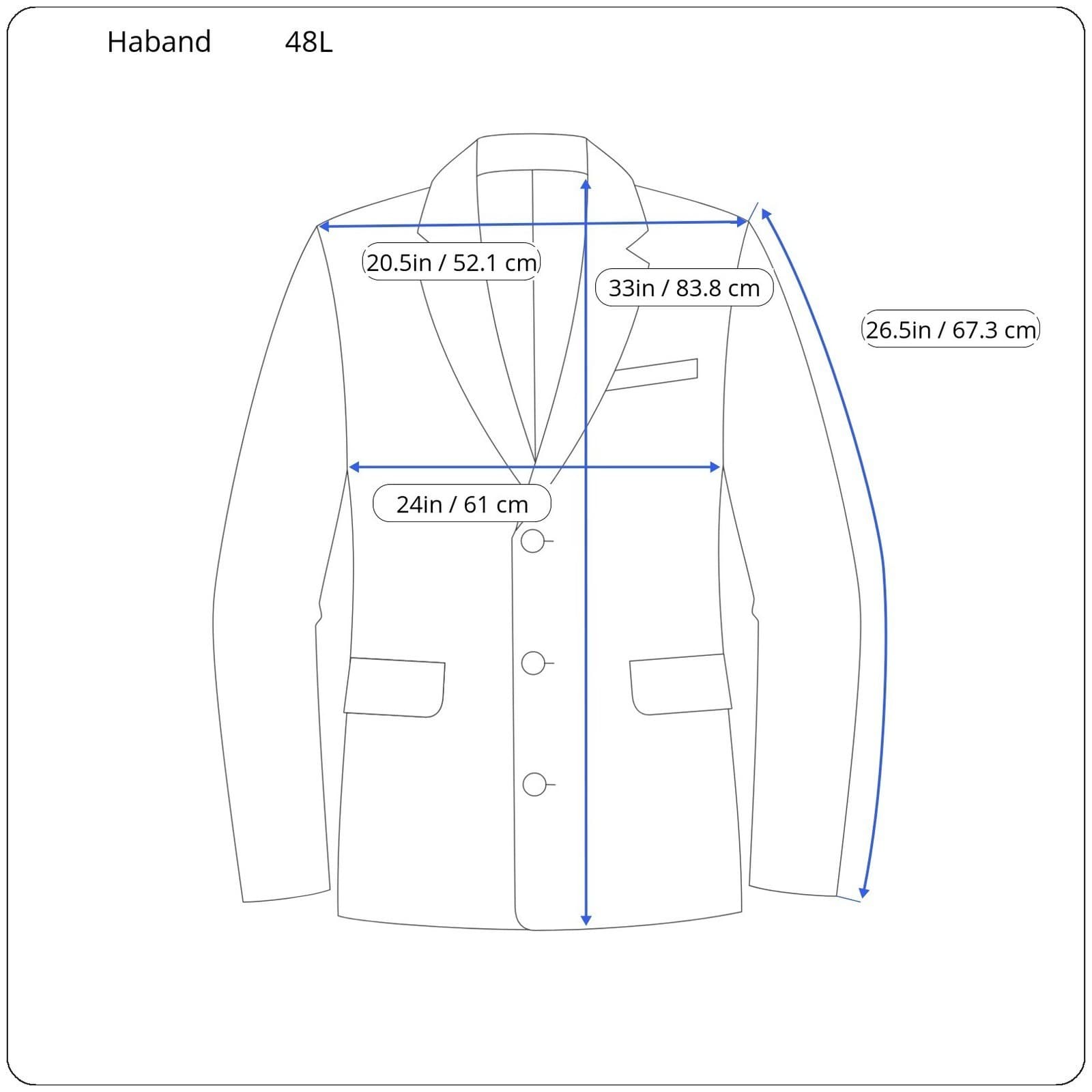 Haband Executive Division Blazer Mens 48L Brown 2 Button Sport Coat - Thumbnail 8