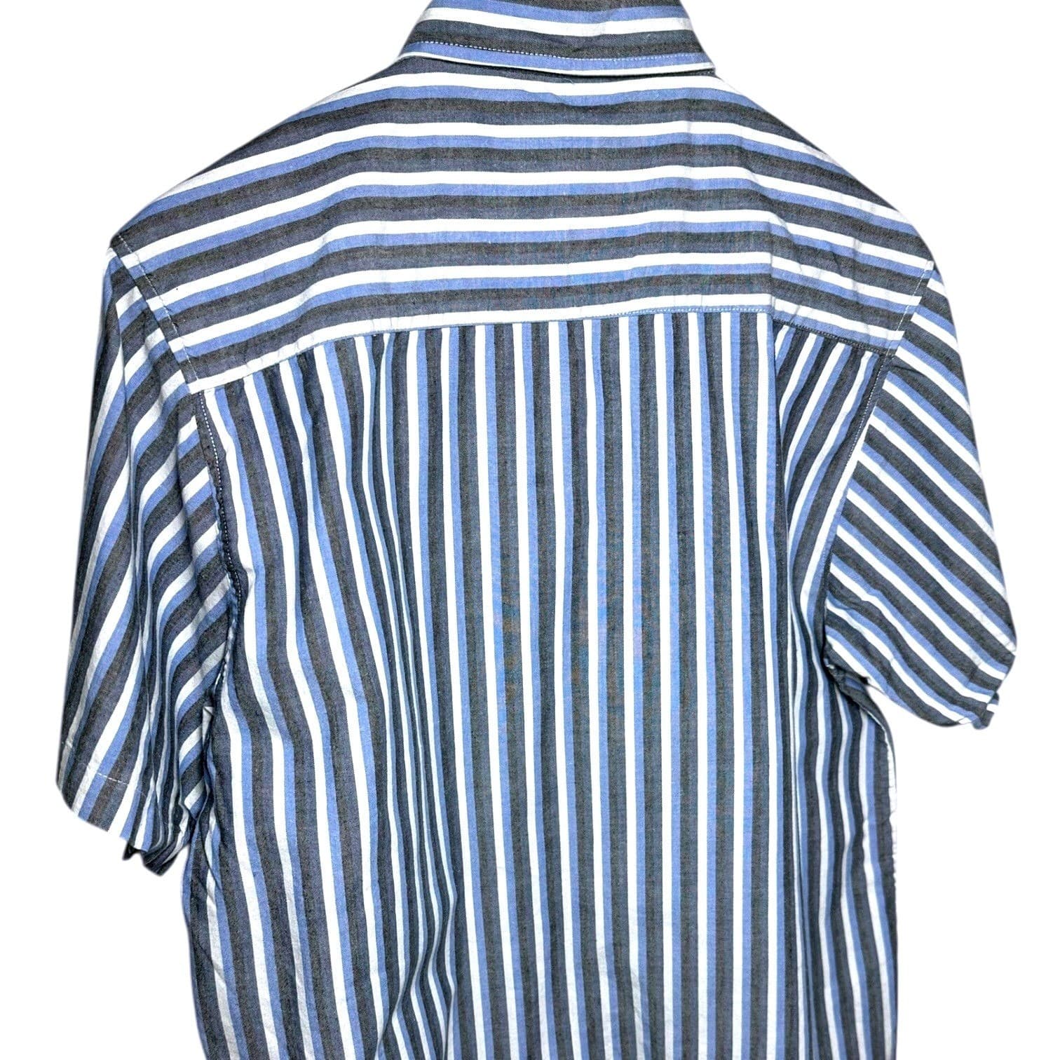 Ash Creek Trading Mens Striped Short Sleeve Button Up Shirt Size Medium - Thumbnail 7
