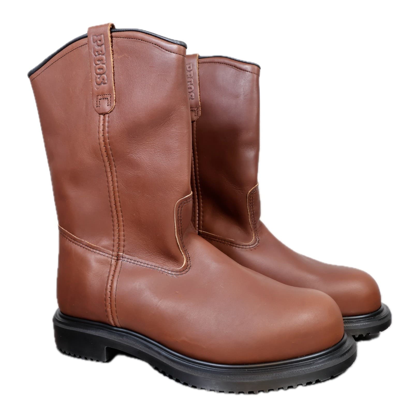 Red Wing Pecos 4441 Boots Mens 11EE Brown Leather Steel Toe EH Insulated USA - Thumbnail 3