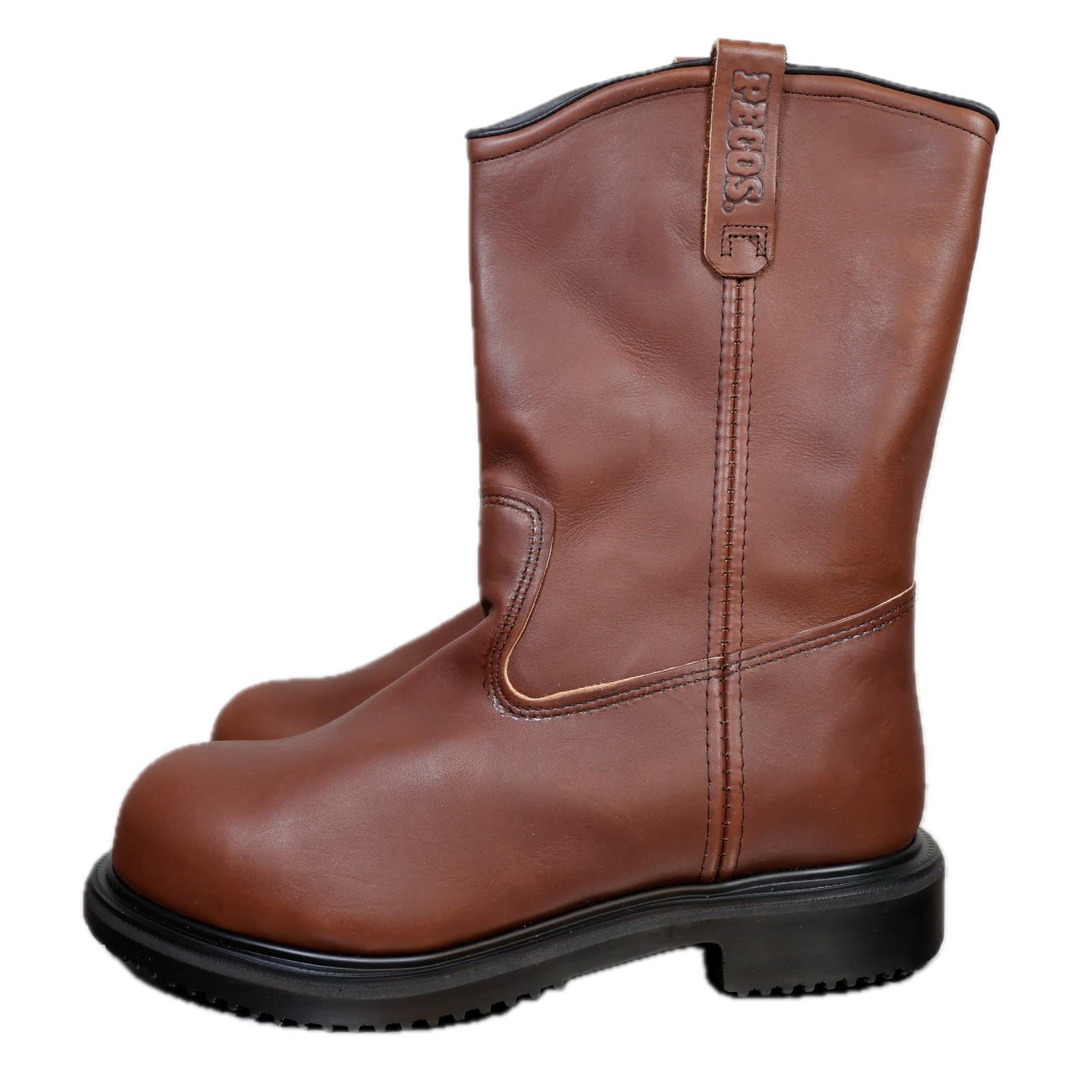 Red Wing Pecos 4441 Boots Mens 11EE Brown Leather Steel Toe EH Insulated USA - Thumbnail 4