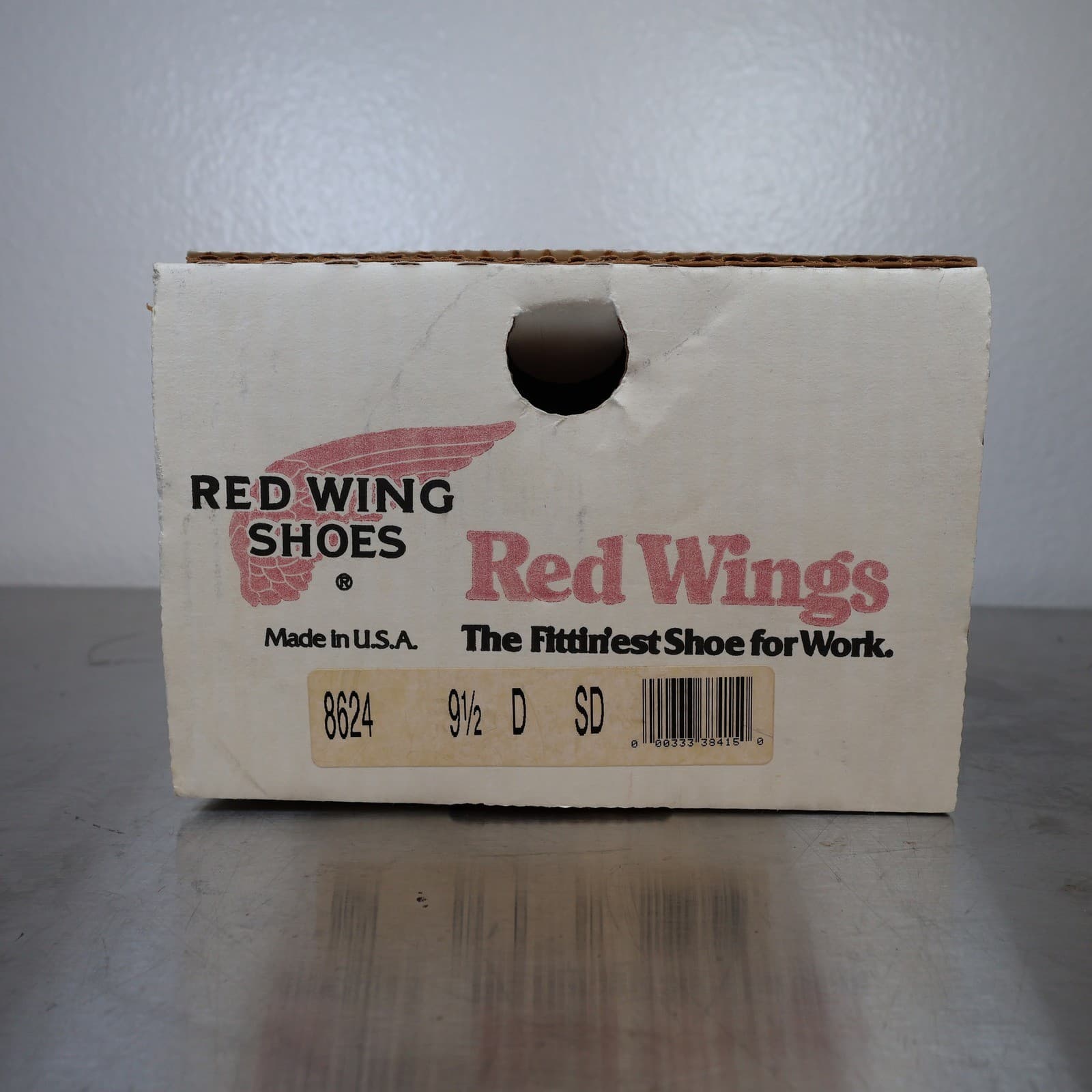 Red Wing 8624 Oxford Shoes Mens 9.5 D Black Leather Vintage USA Deadstock Work - Thumbnail 8