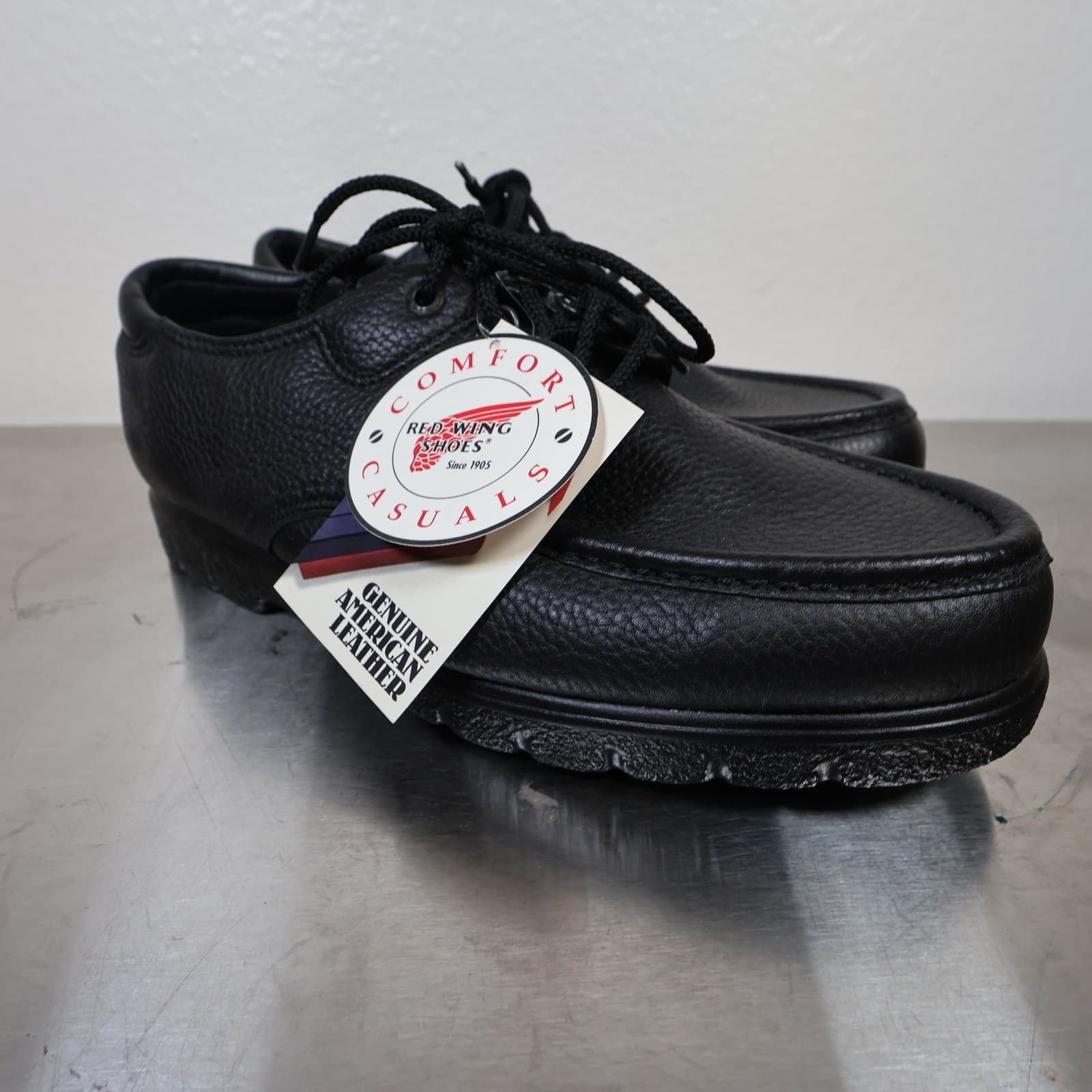 Red Wing 8624 Oxford Shoes Mens 9.5 D Black Leather Vintage USA Deadstock Work - Thumbnail 3