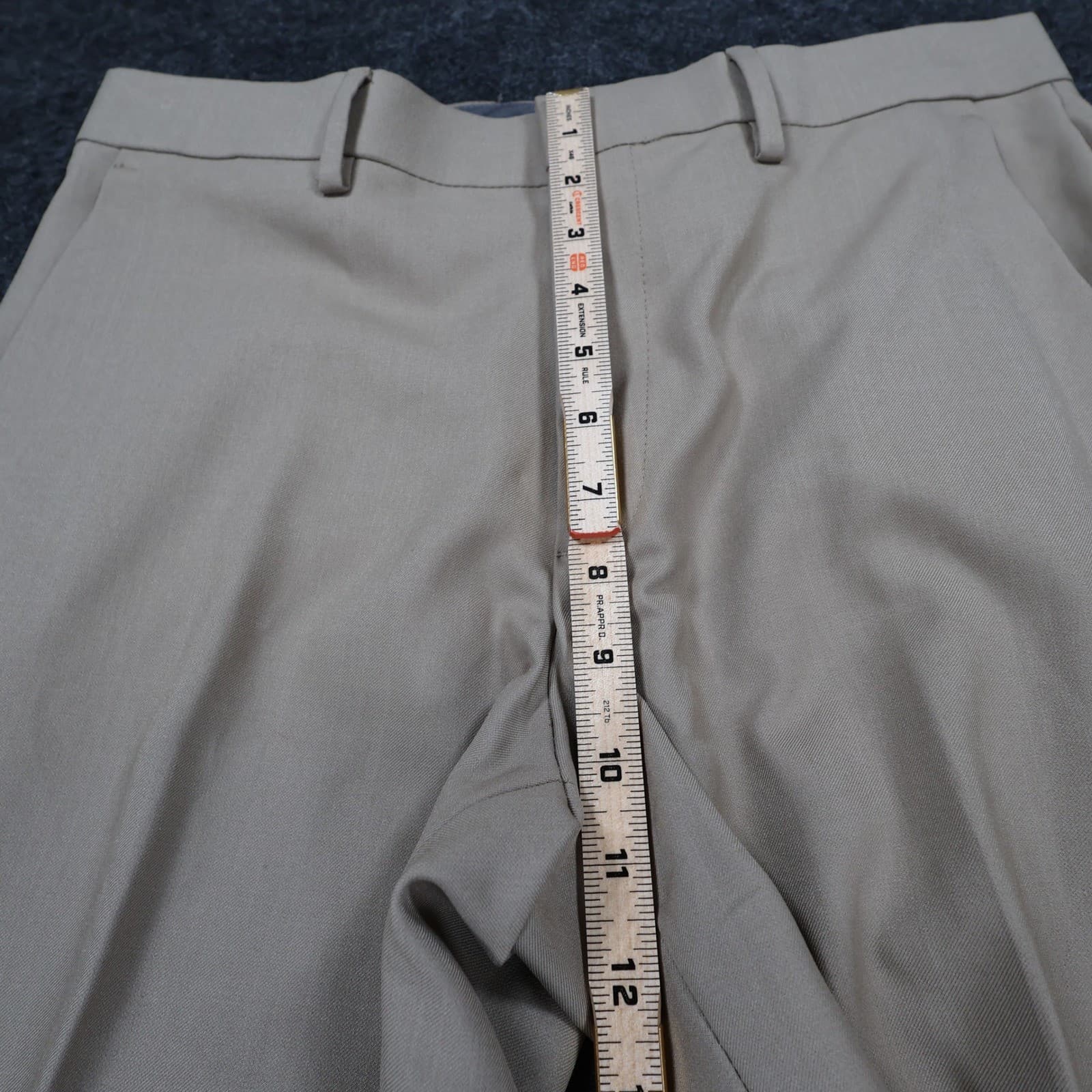 Haggar Dress Pants Mens 30x32 Tan Polyester Straight Fit Khaki Business Casual - Thumbnail 5