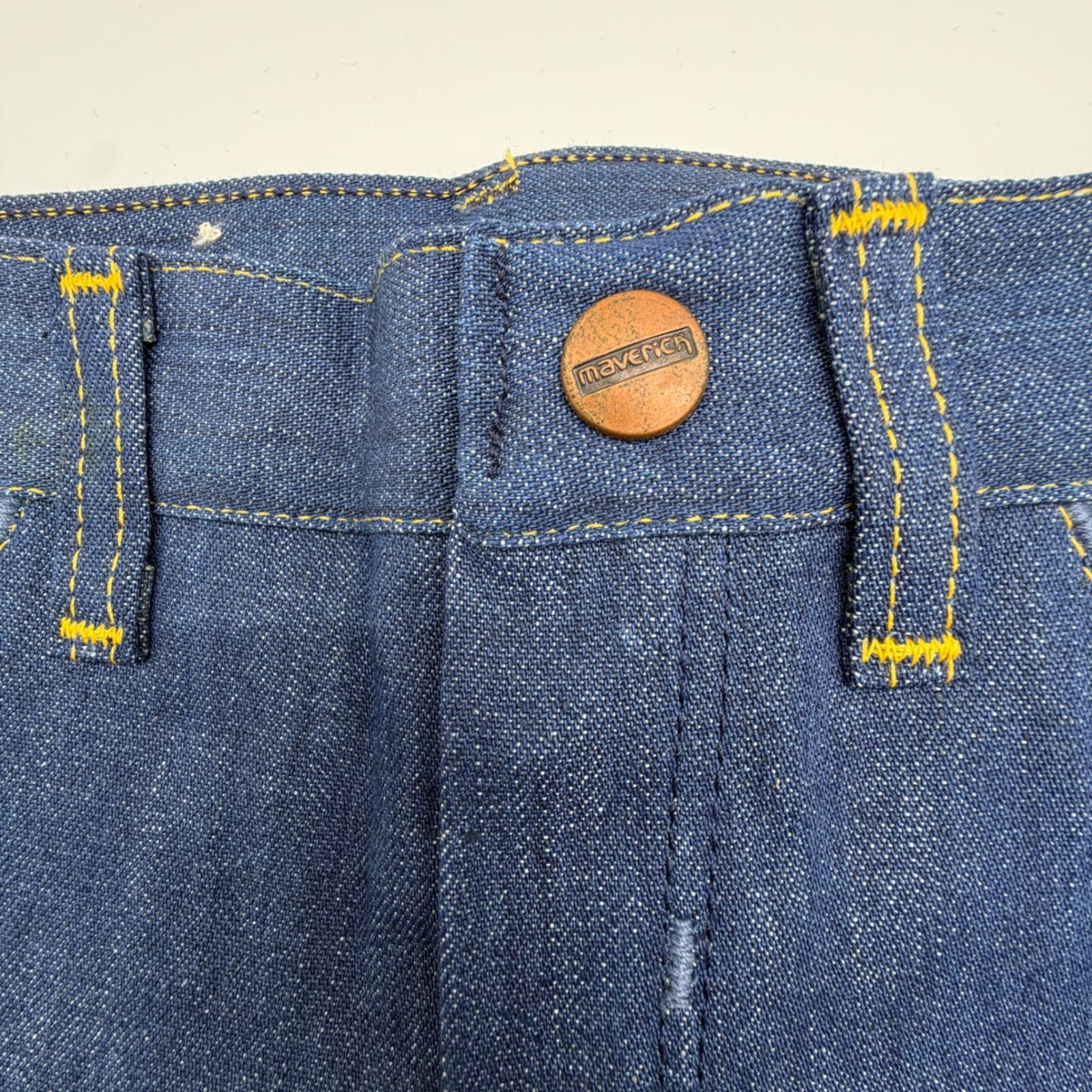Young Maverick Straight Leg Jeans Toddler 1 Blue Cotton Blend Vintage 80s NWT - Thumbnail 11