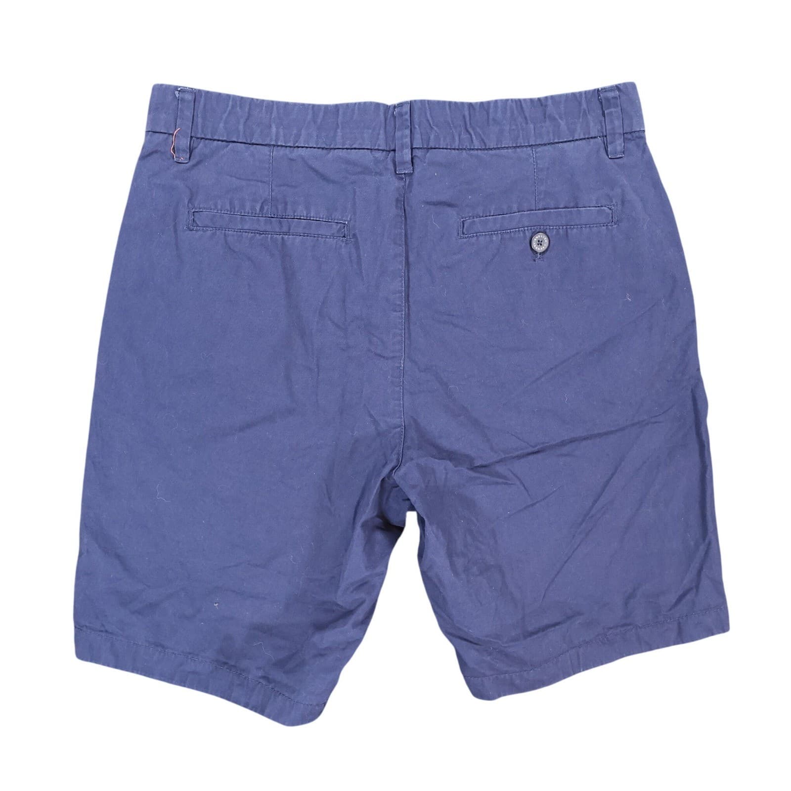 English Laundry Chino Shorts Mens 30 Navy Blue Cotton Regular Fit Casual Summer - Thumbnail 2
