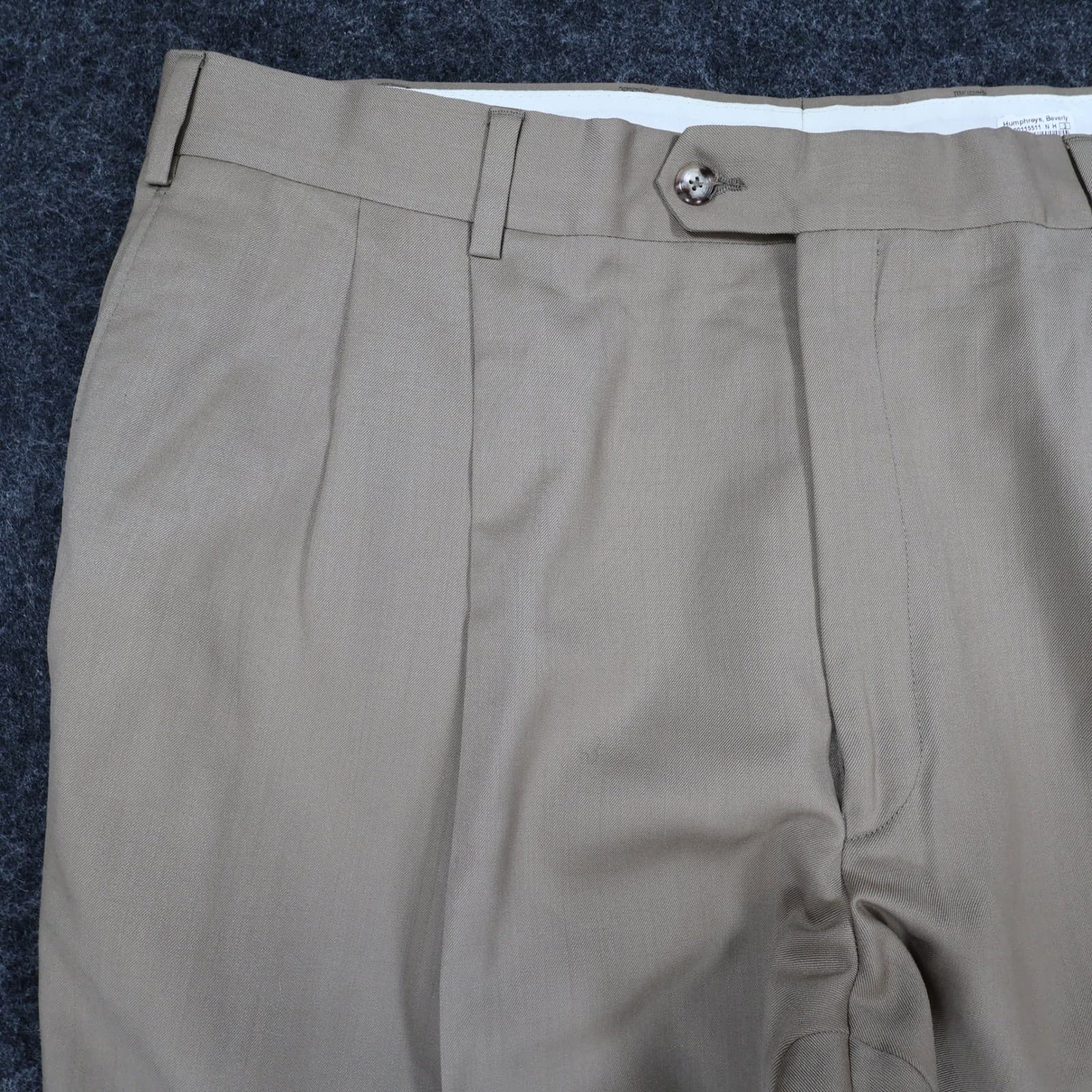 Jos. A. Bank Dress Pants Mens 38x27 Tan Wool Pleated Executive Collection Cuffed - Thumbnail 10