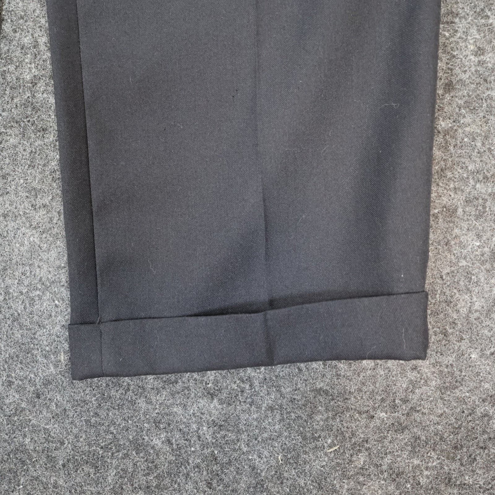 Axist Dress Pants Mens 36x30 Black Poly Rayon Pleated Cuffed Business Trousers - Thumbnail 13