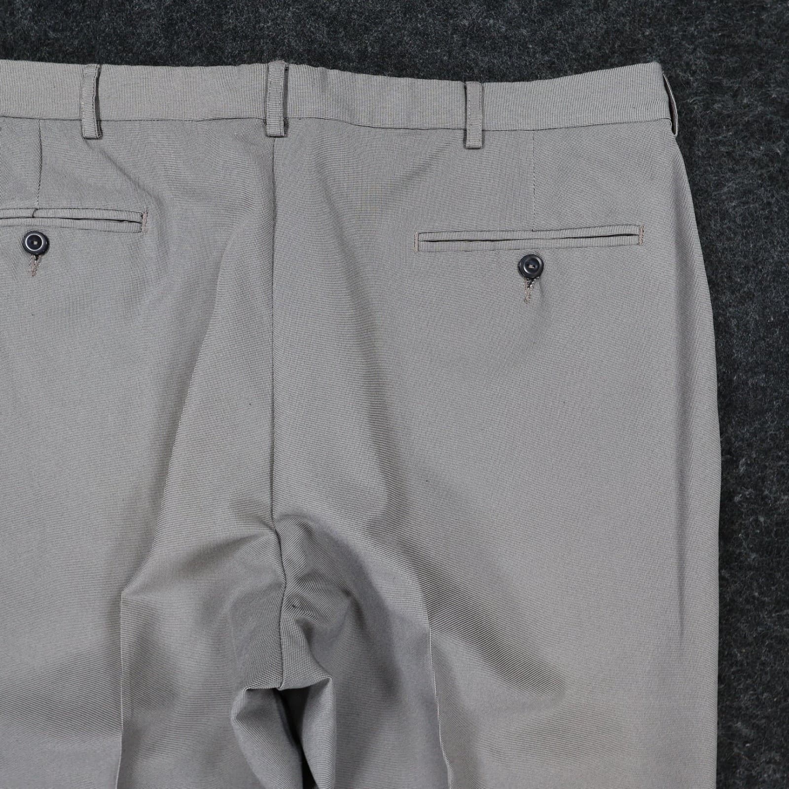 Roundtree & Yorke Dress Pants Mens 38x30 Gray Polyester Pleated Easy Care Slacks - Thumbnail 11