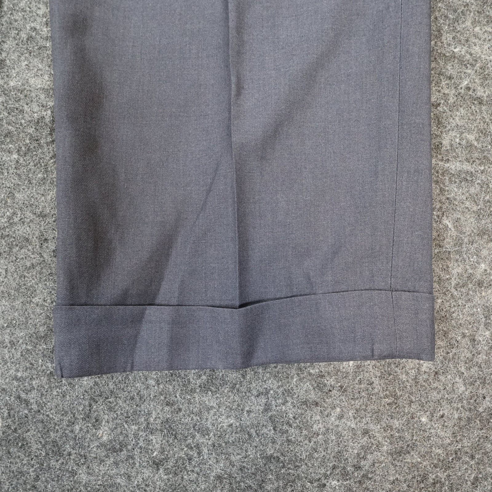 Perry Ellis America Dress Pants Mens 38x30 Gray Polyester Rayon Pleated Cuffed - Thumbnail 12
