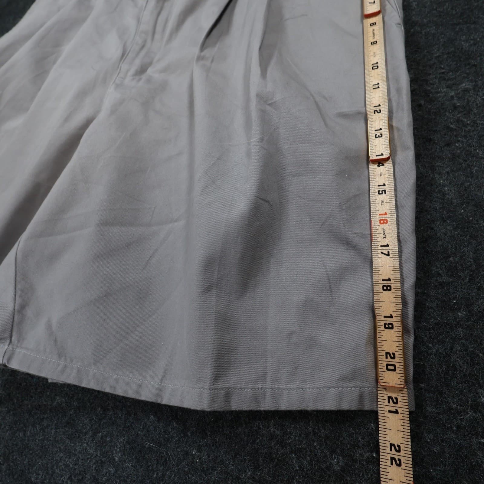 Native Habitat Planet Earth Pleated Shorts Mens 42 Gray Cotton Relaxed Casual - Thumbnail 3