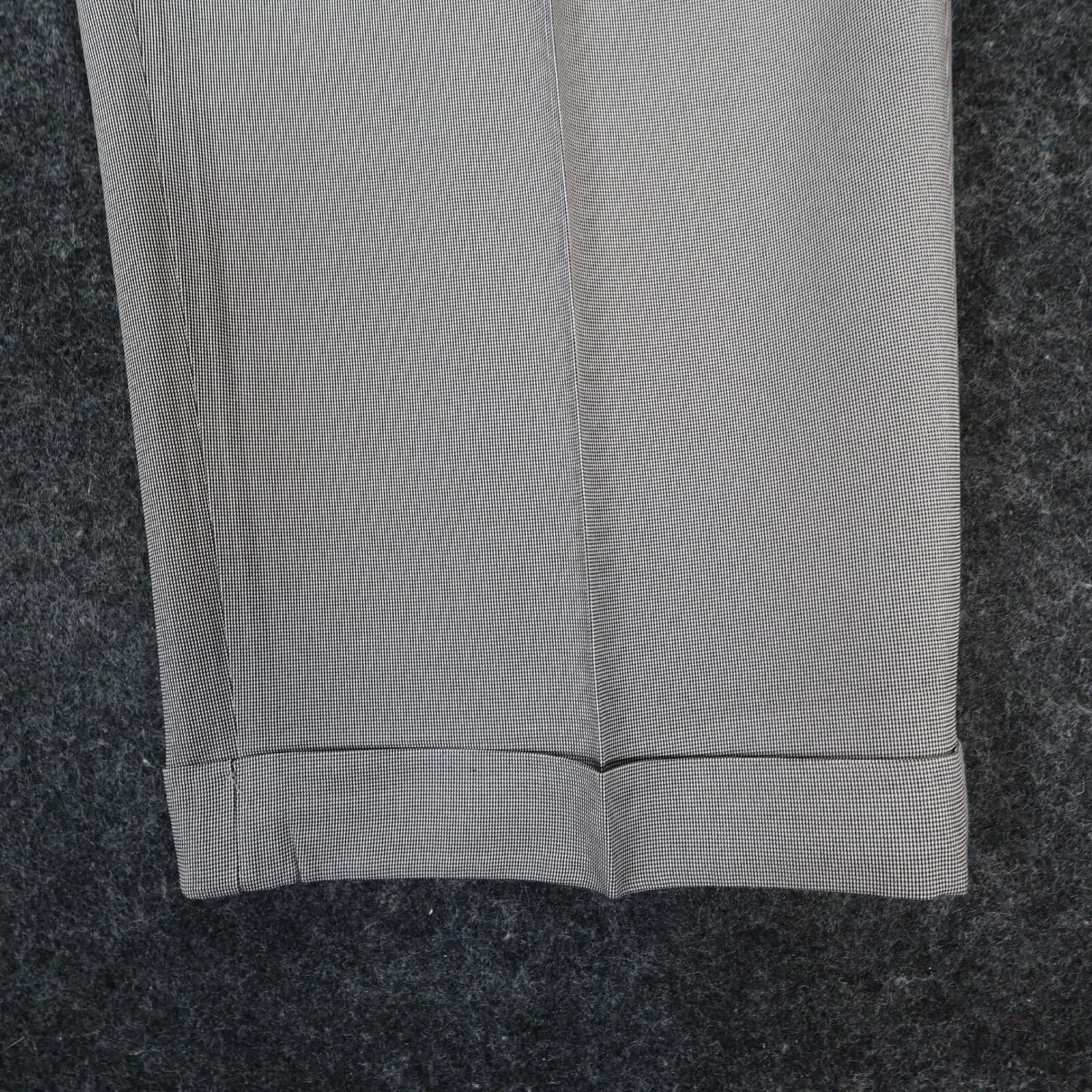 Roundtree & Yorke Dress Pants Mens 38x30 Gray Polyester Pleated Easy Care Slacks - Thumbnail 12