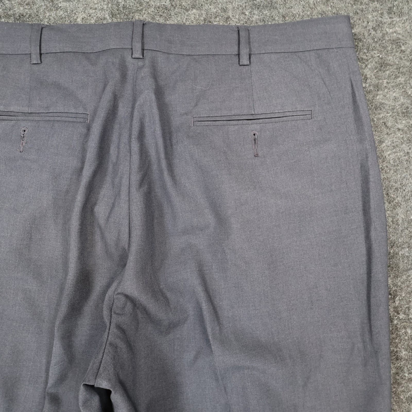 Perry Ellis America Dress Pants Mens 38x30 Gray Polyester Rayon Pleated Cuffed - Thumbnail 11