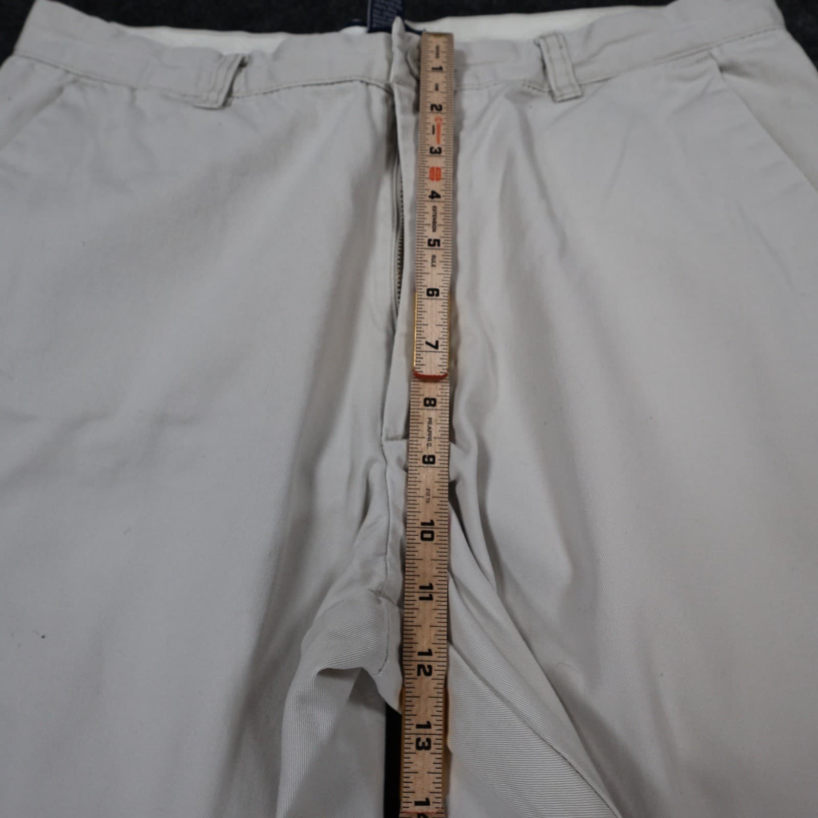 John Ashford Chino Pants Mens 34 Beige Cotton Relaxed Fit Khaki Trousers - Thumbnail 5