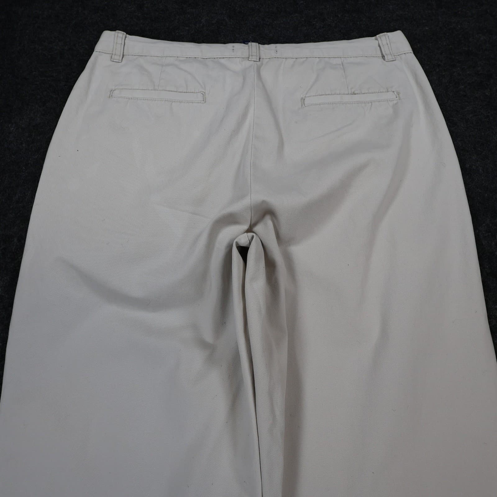 John Ashford Chino Pants Mens 34 Beige Cotton Relaxed Fit Khaki Trousers - Thumbnail 9