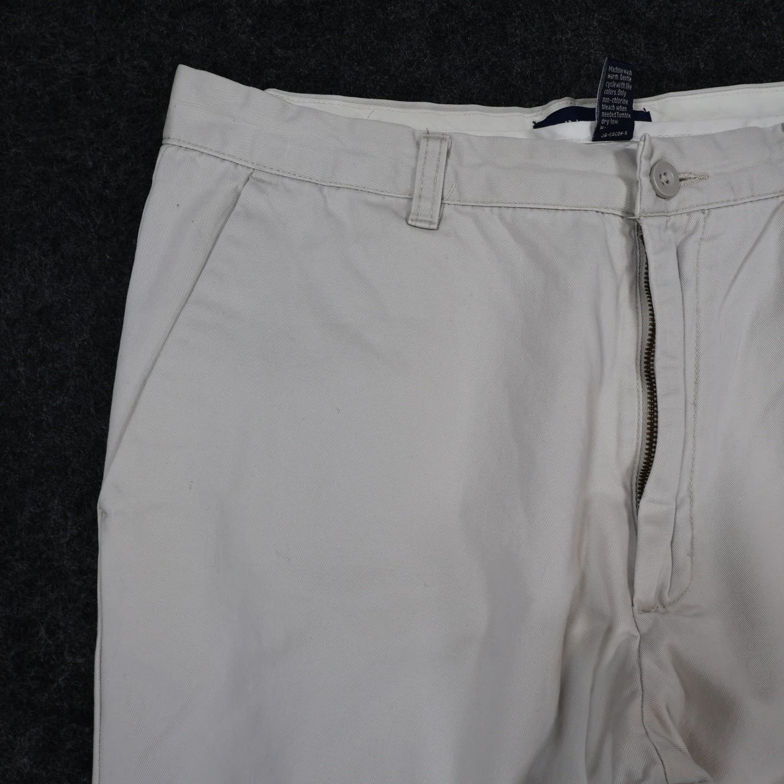 John Ashford Chino Pants Mens 34 Beige Cotton Relaxed Fit Khaki Trousers - Thumbnail 10