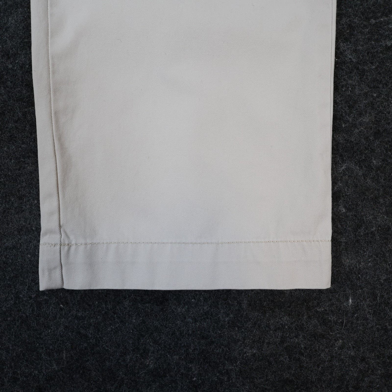 John Ashford Chino Pants Mens 34 Beige Cotton Relaxed Fit Khaki Trousers - Thumbnail 12