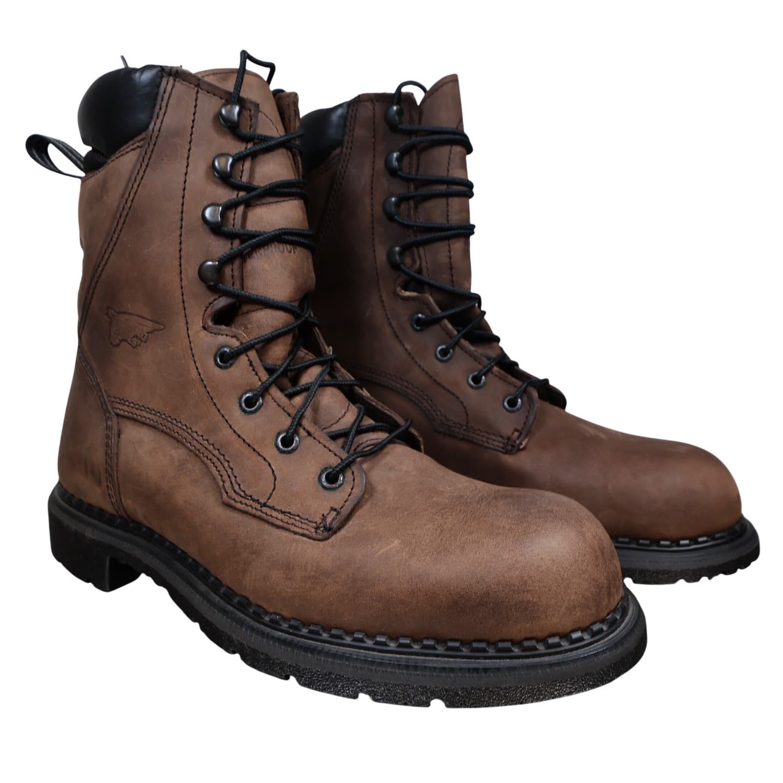 Red Wing 1411 Work Boots Mens 9 Brown Leather DynaForce Waterproof Insulated USA - Thumbnail 2