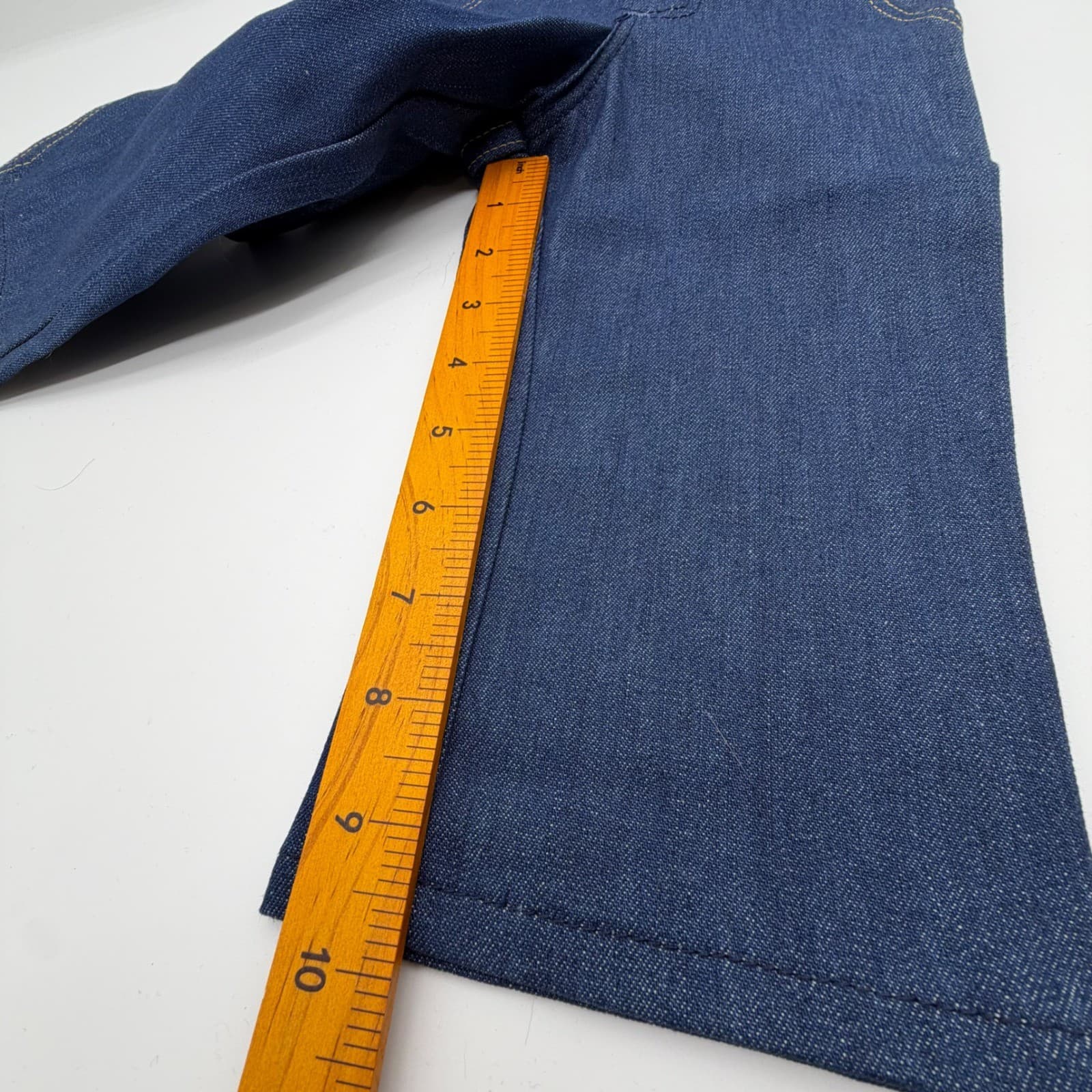 Young Maverick Straight Leg Jeans Toddler 1 Blue Cotton Blend Vintage 80s NWT - Thumbnail 4