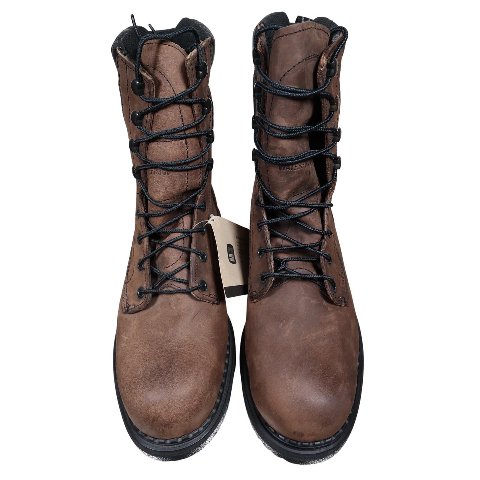 Red Wing 1411 Work Boots Mens 9 Brown Leather DynaForce Waterproof Insulated USA - Thumbnail 4
