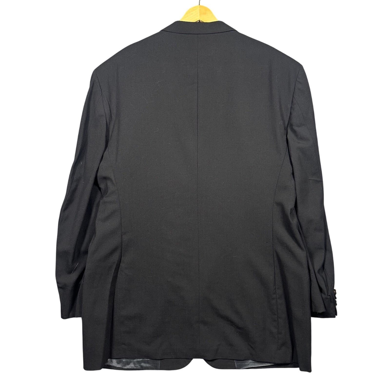 Stafford Traveler Plus Blazer Mens 48XL Black Worsted Wool 3-Button Gold Buttons - Thumbnail 3