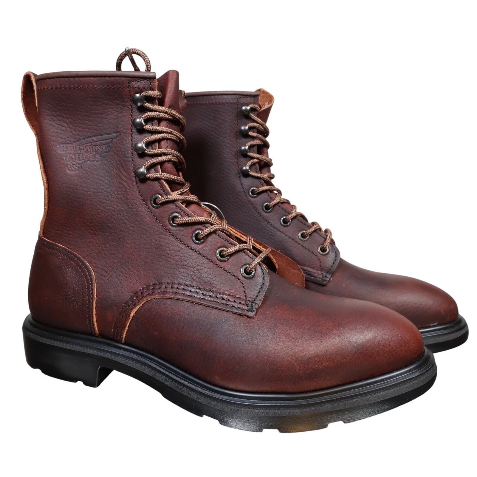 Red Wing 931 Work Boots Mens 9.5 Brown Leather SuperSole USA Made Deadstock - Thumbnail 2