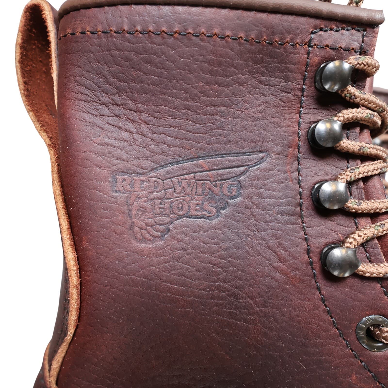 Red Wing 931 Work Boots Mens 9.5 Brown Leather SuperSole USA Made Deadstock - Thumbnail 5