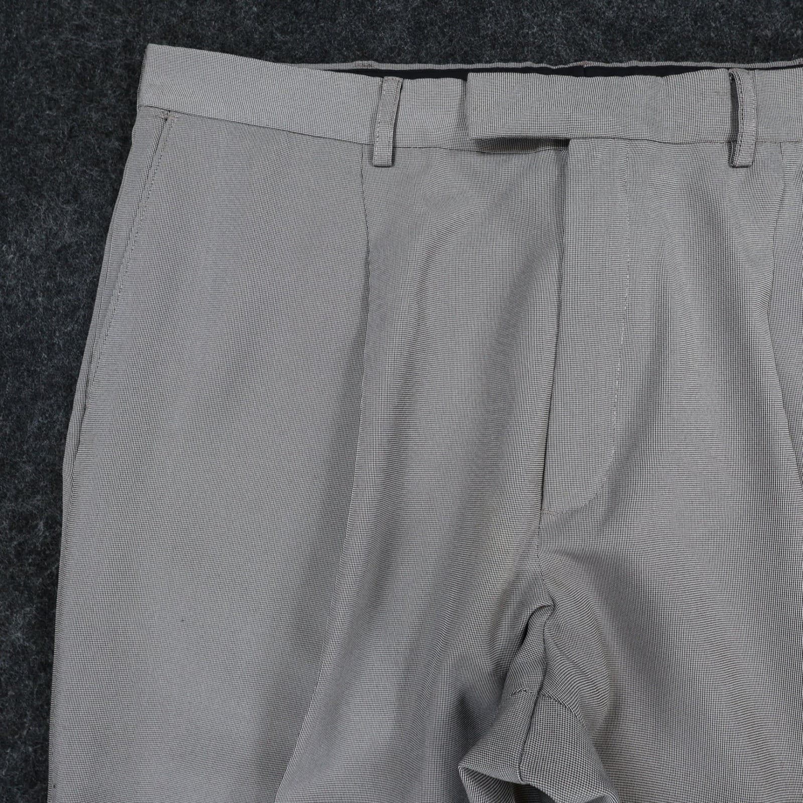 Roundtree & Yorke Dress Pants Mens 38x30 Gray Polyester Pleated Easy Care Slacks - Thumbnail 10