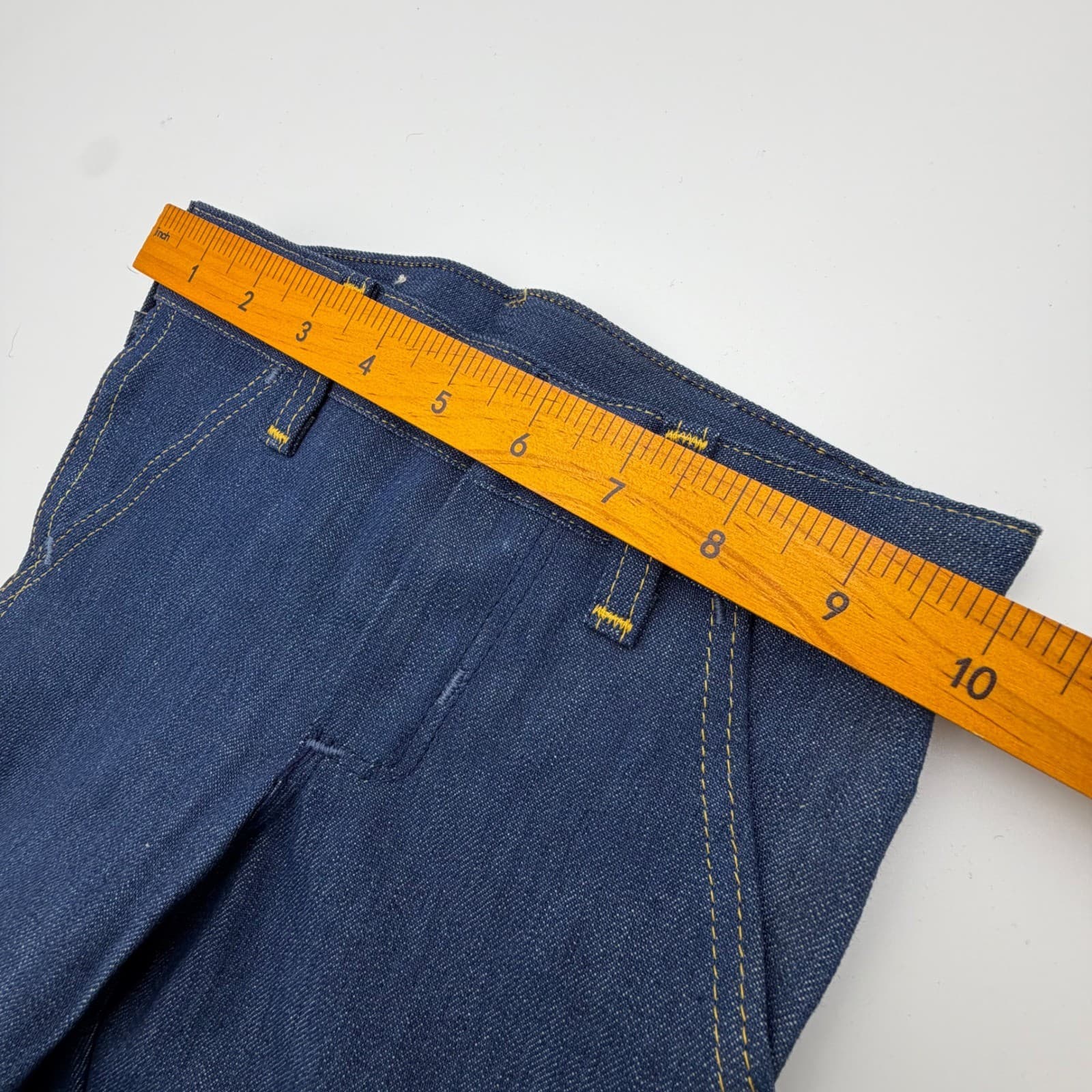 Young Maverick Straight Leg Jeans Toddler 1 Blue Cotton Blend Vintage 80s NWT - Thumbnail 5