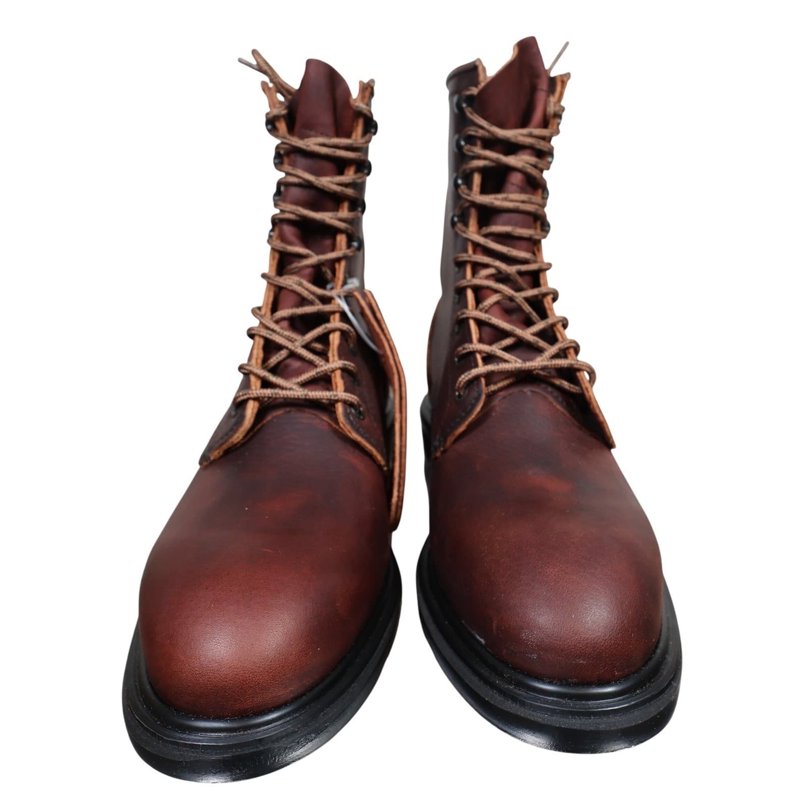 Red Wing 931 Work Boots Mens 9.5 Brown Leather SuperSole USA Made Deadstock - Thumbnail 4