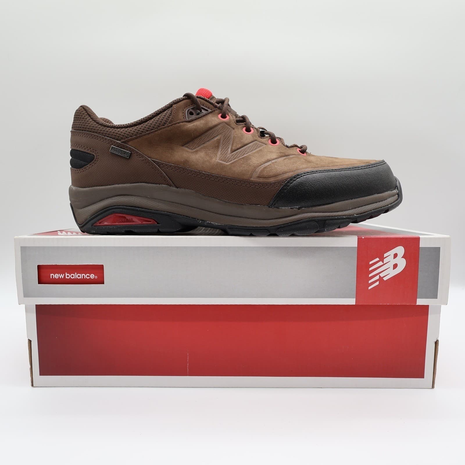 New Balance MW1300BR Walking Shoes Mens 10 4E Brown Leather Waterproof Rollbar - Thumbnail 6