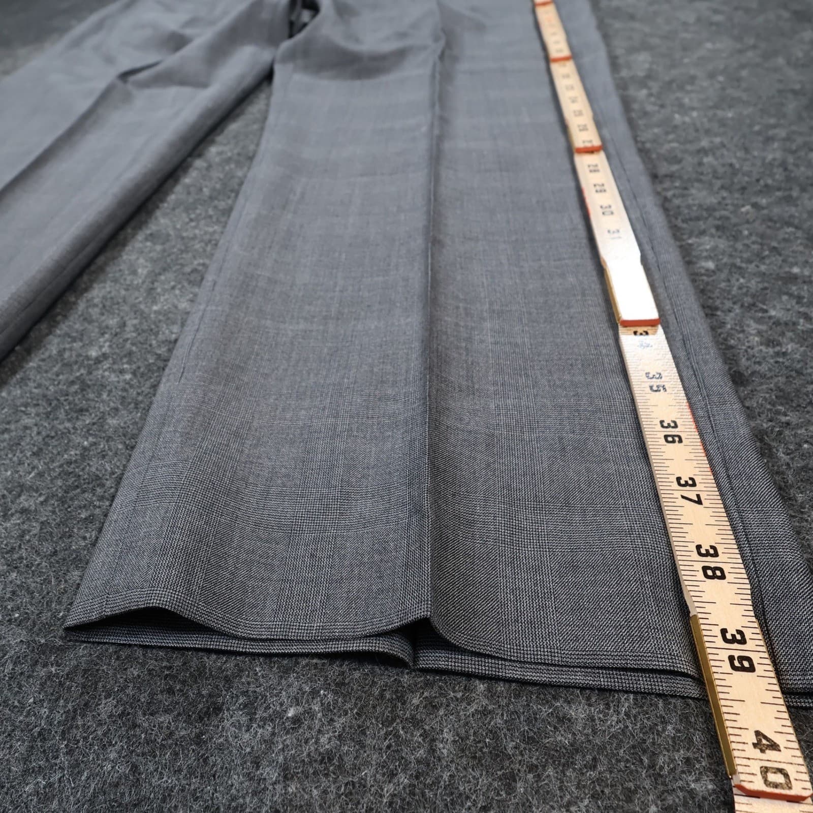 J. Hilburn Dress Pants Mens W42 Grey Wool Vitale Barberis Canonico Slacks - Thumbnail 3