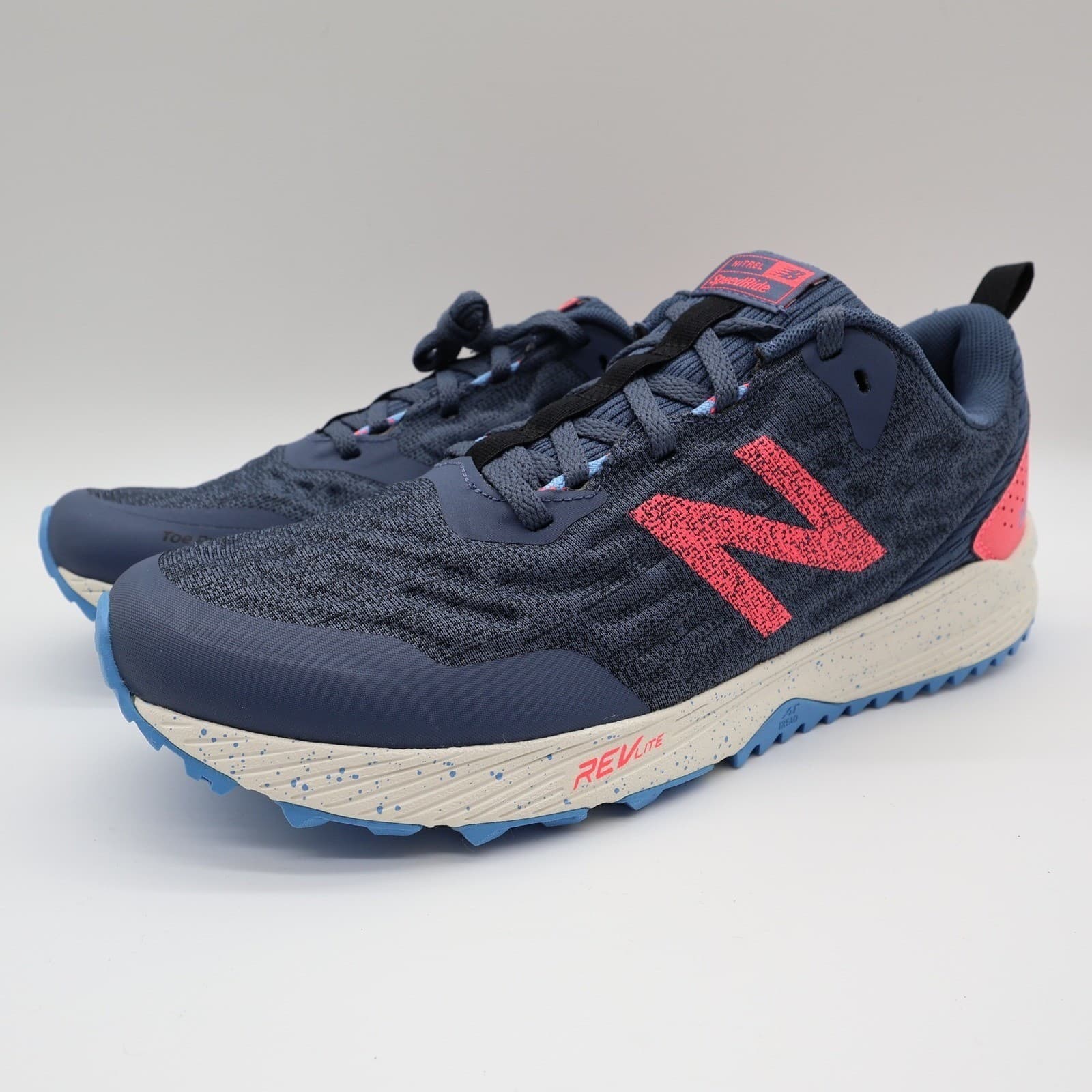 New Balance Nitrel v3 Trail Running Shoes Womens 9.5 Blue Pink WTNTRCC3 Mesh - Thumbnail 2