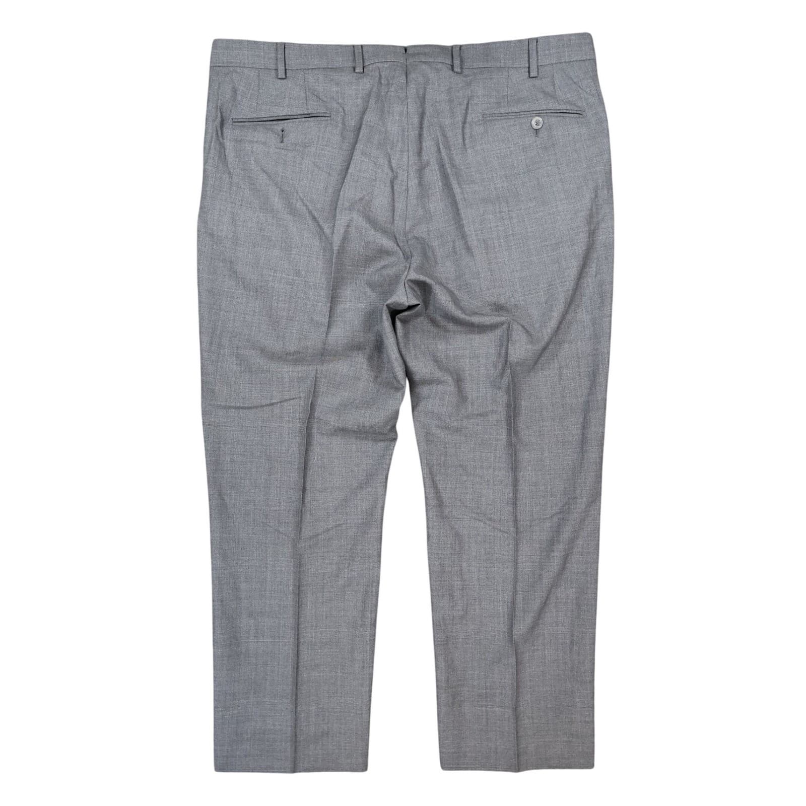J. Hilburn Dress Pants Mens W42 Grey Wool Vitale Barberis Canonico Slacks - Thumbnail 2