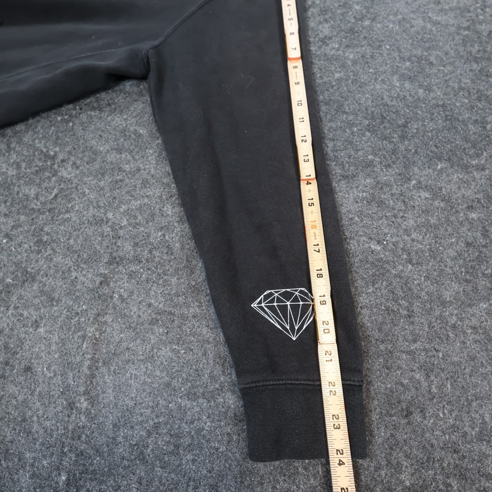 Diamond Supply Co Hoodie Mens Large Black Cotton Blend Regular Graphic - Thumbnail 4