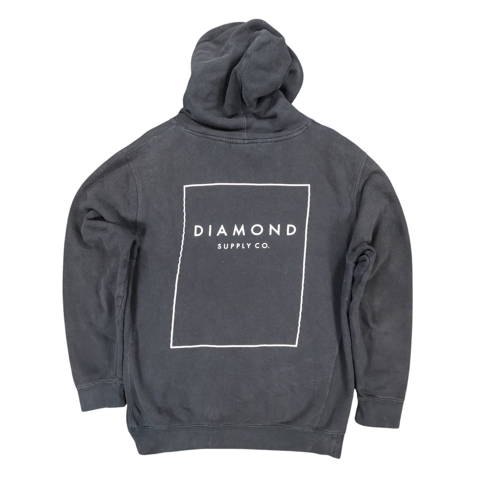Diamond Supply Co Hoodie Mens Large Black Cotton Blend Regular Graphic - Thumbnail 2