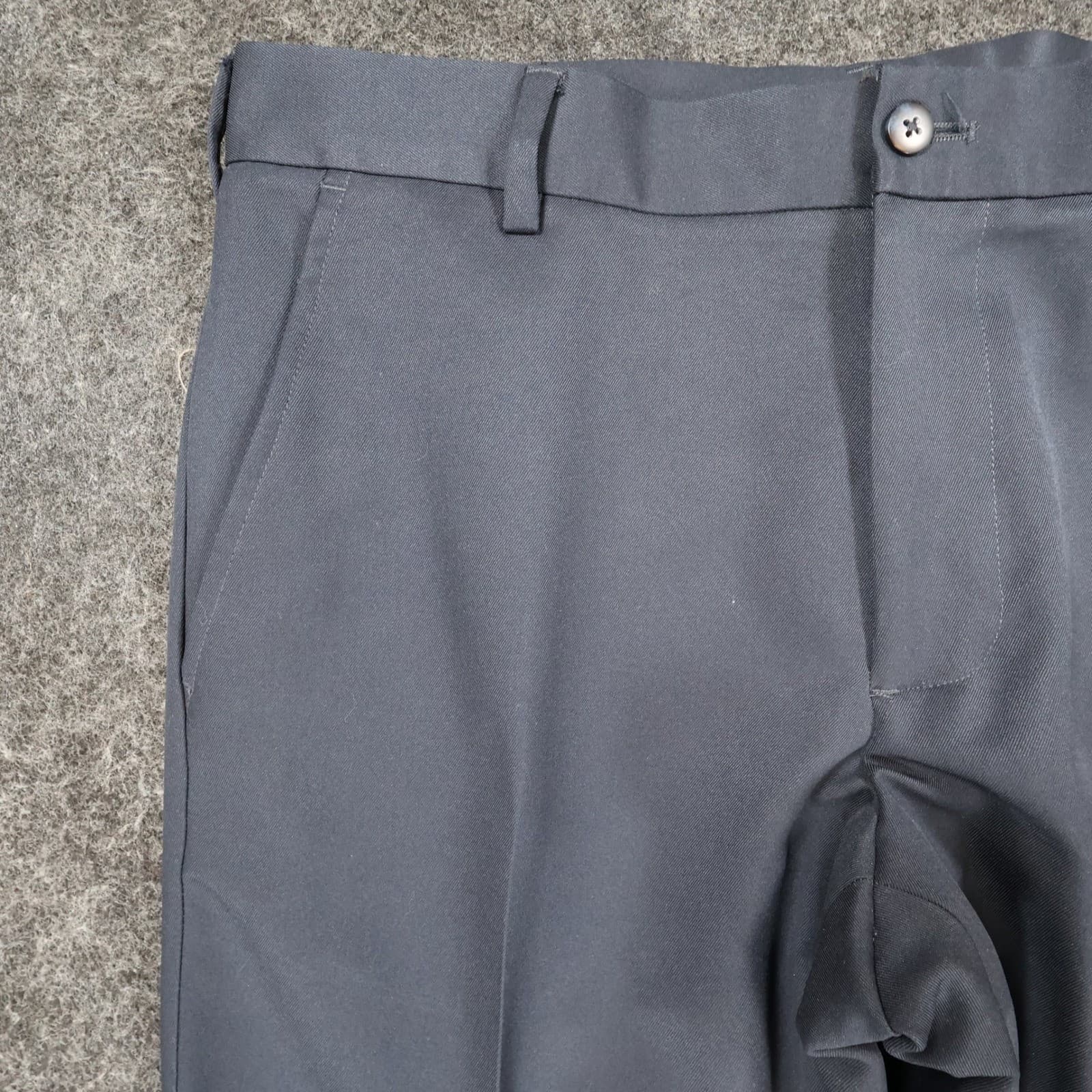 Van Heusen Traveler Dress Pants Mens 32/30 Navy Blue Polyester Straight Slacks - Thumbnail 10