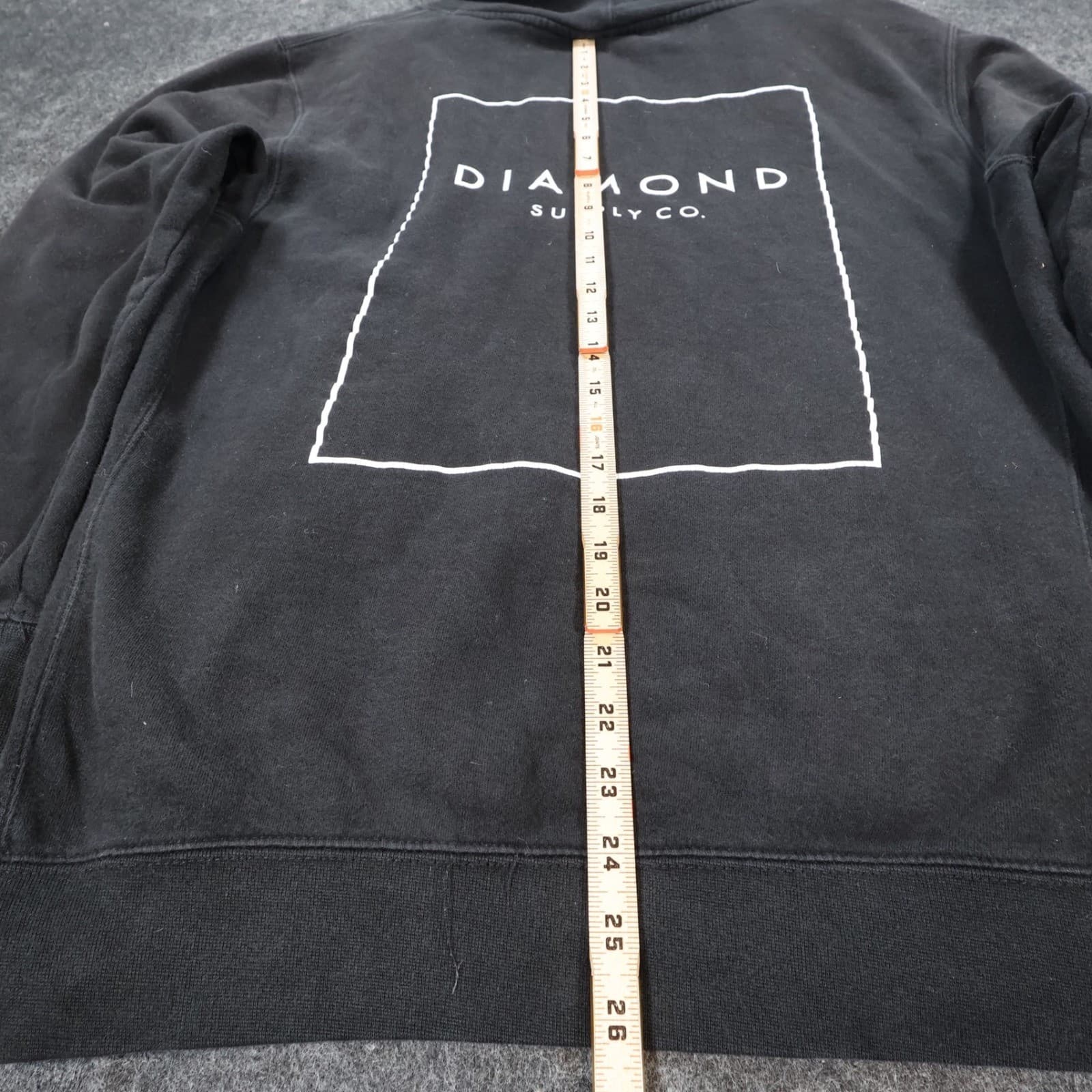 Diamond Supply Co Hoodie Mens Large Black Cotton Blend Regular Graphic - Thumbnail 5