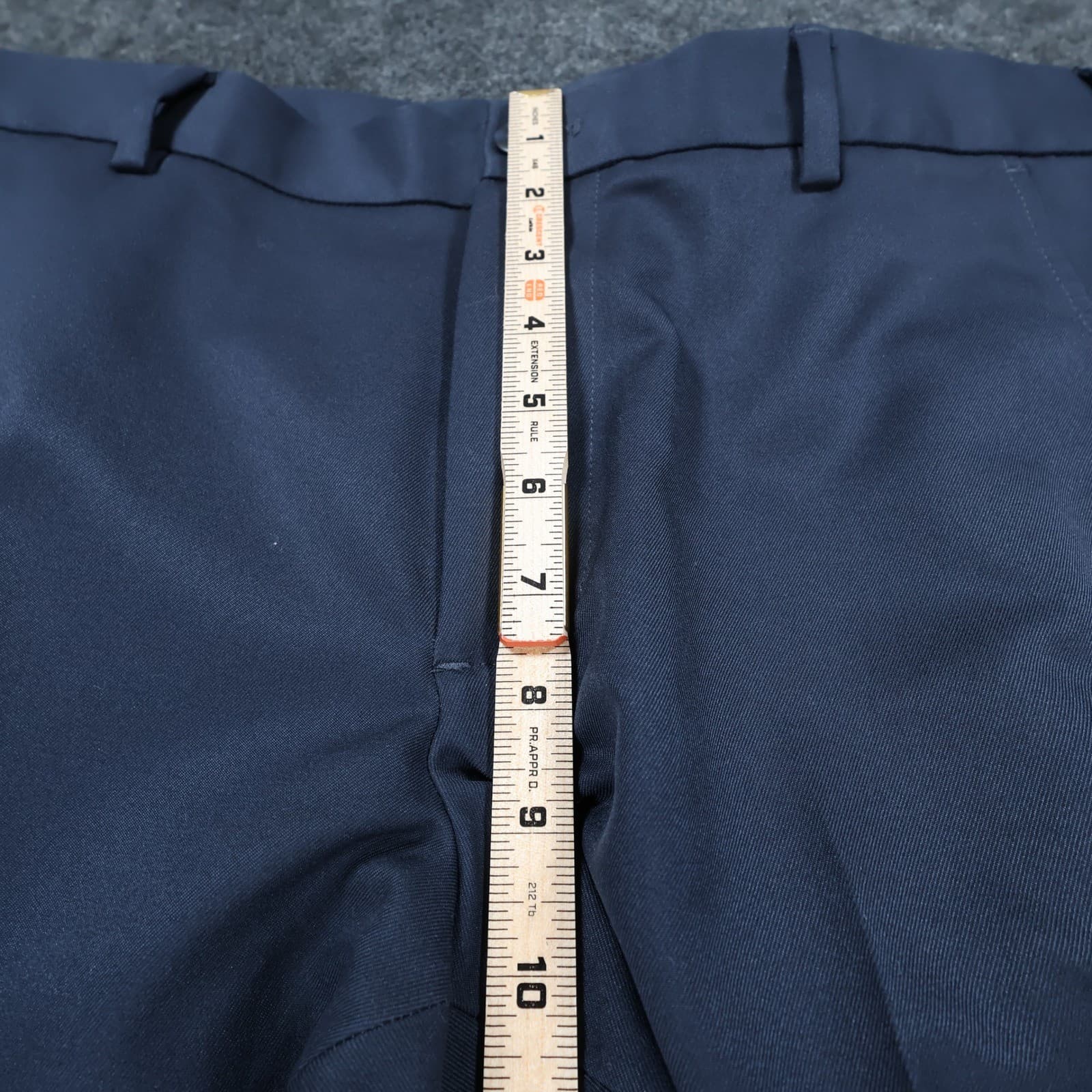 Van Heusen Traveler Dress Pants Mens 32/30 Navy Blue Polyester Straight Slacks - Thumbnail 5