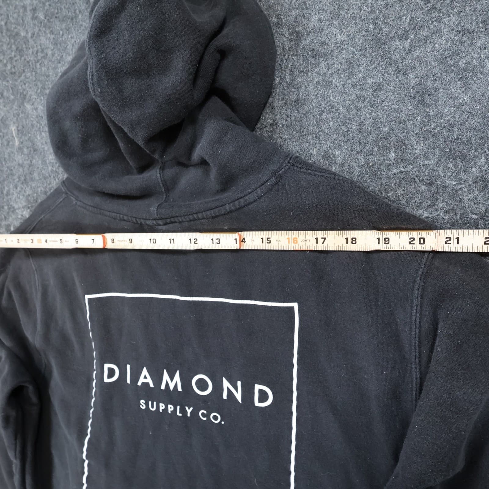 Diamond Supply Co Hoodie Mens Large Black Cotton Blend Regular Graphic - Thumbnail 6