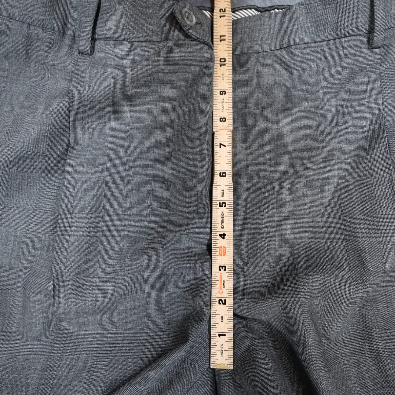 J. Hilburn Dress Pants Mens W42 Grey Wool Vitale Barberis Canonico Slacks - Thumbnail 5