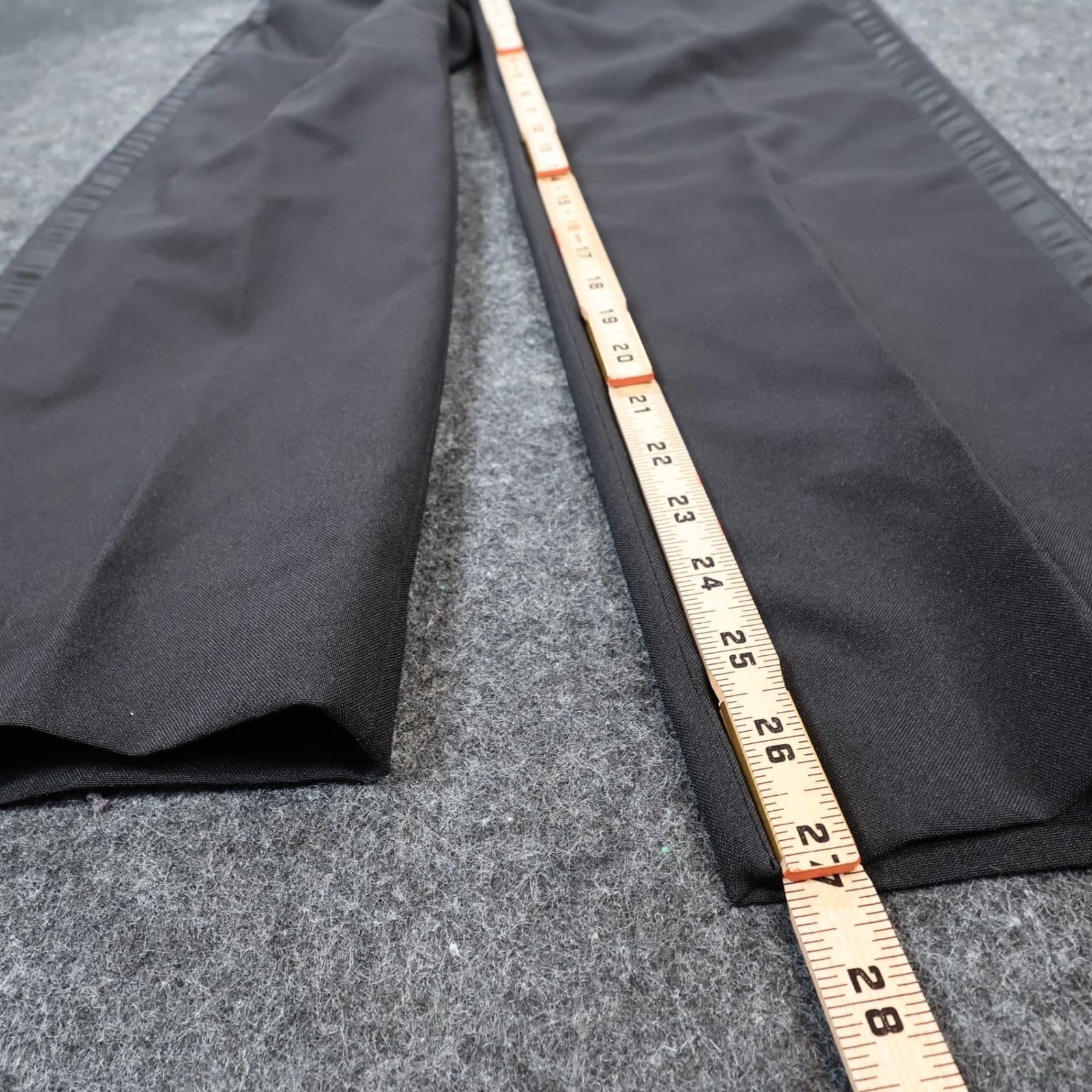 Lucci Tuxedo Pants Mens 28S Black Polyester Satin Stripe Formal Dress Slacks - Thumbnail 4
