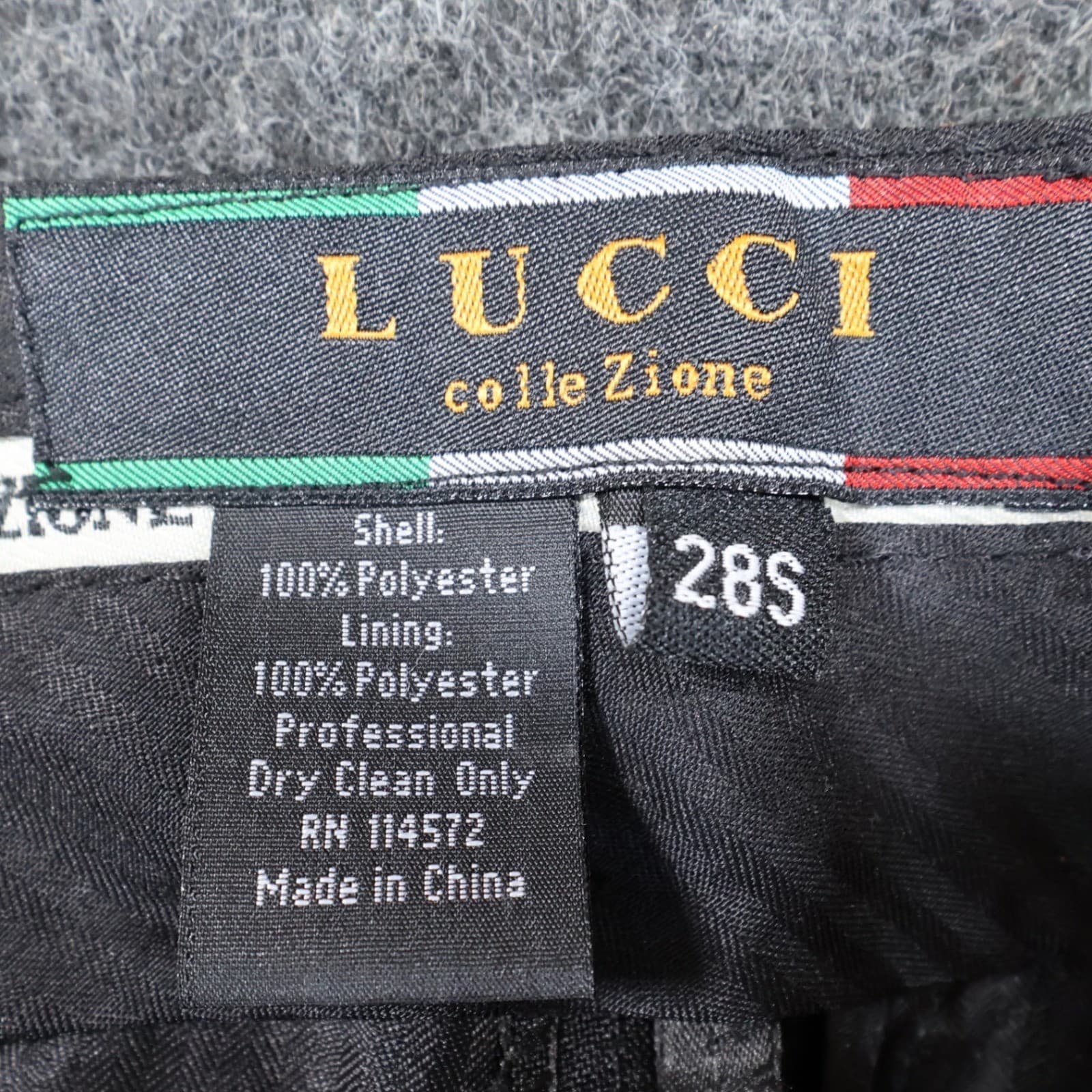 Lucci Tuxedo Pants Mens 28S Black Polyester Satin Stripe Formal Dress Slacks - Thumbnail 7
