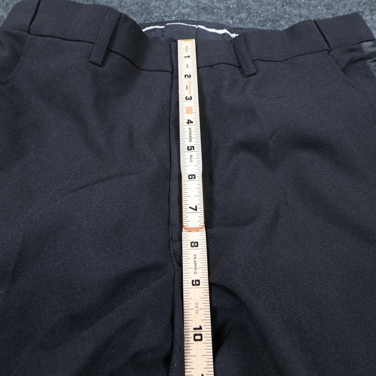Lucci Tuxedo Pants Mens 28S Black Polyester Satin Stripe Formal Dress Slacks - Thumbnail 5