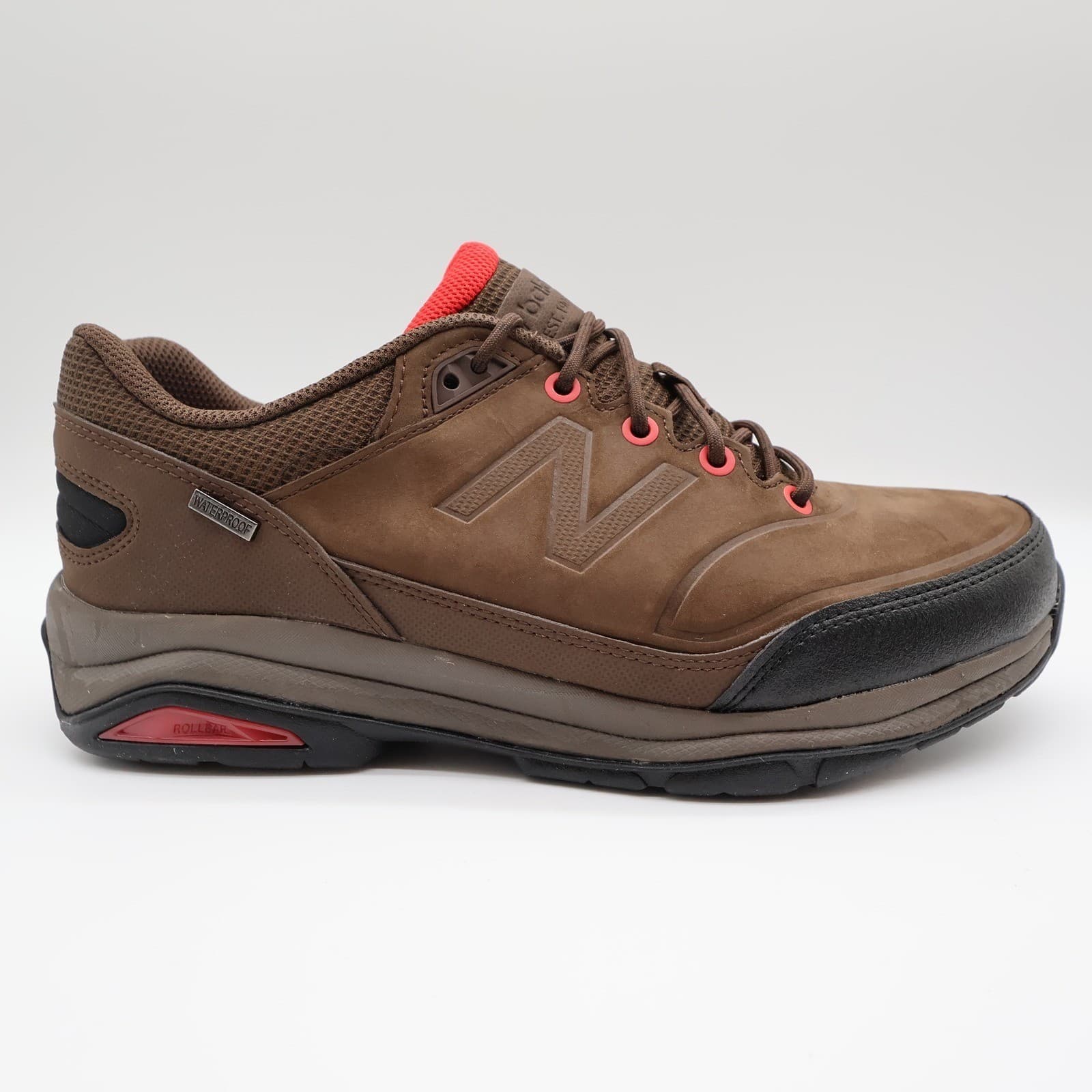 New Balance MW1300BR Walking Shoes Mens 10 Brown Leather Waterproof Rollbar - Thumbnail 9