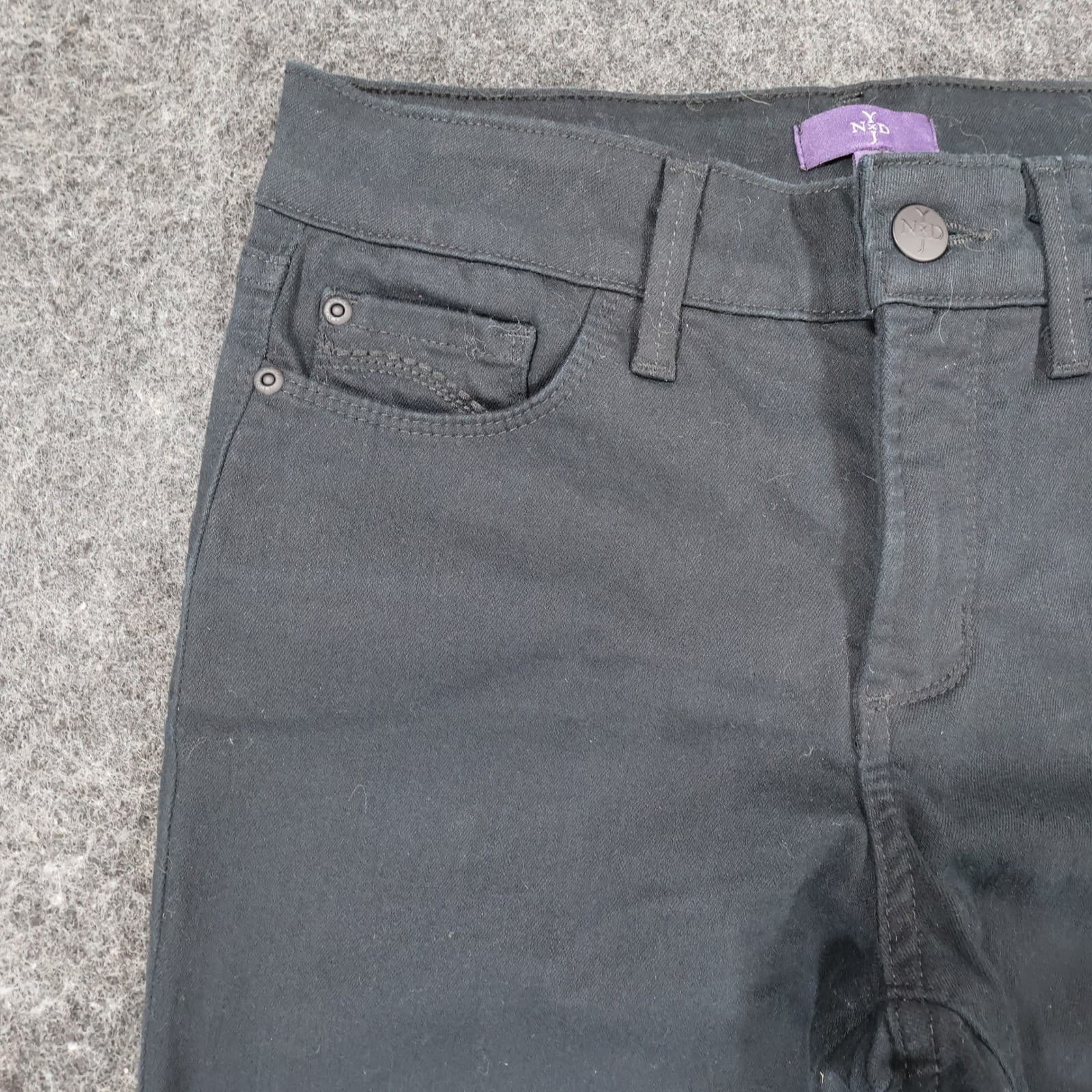 NYDJ Clarissa Ankle Jeans Womens 0 Black Cotton Blend Skinny Lift Tuck - Thumbnail 11
